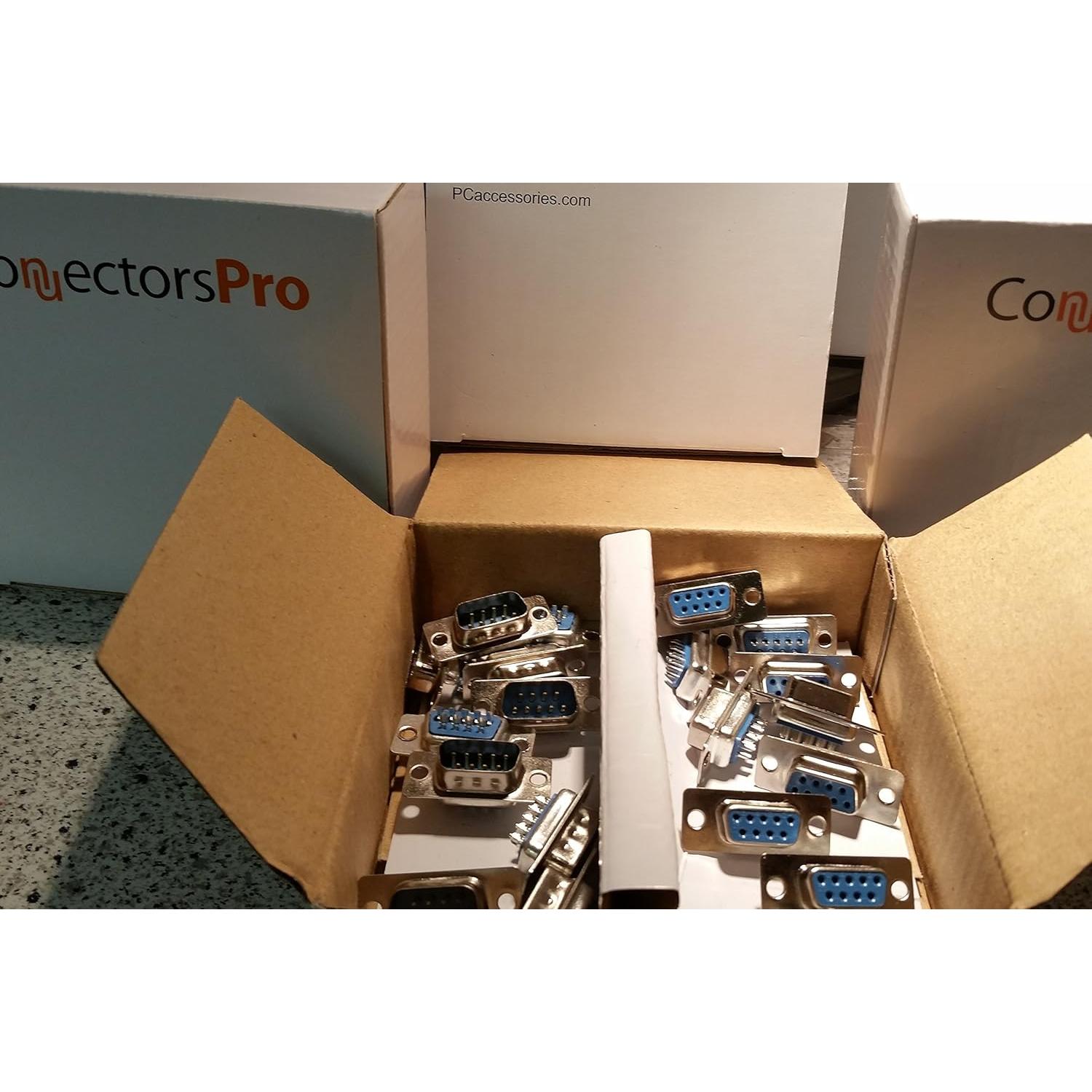 Conectores DB9 Macho y Hembra Tipo Soldadura - 10 Pares