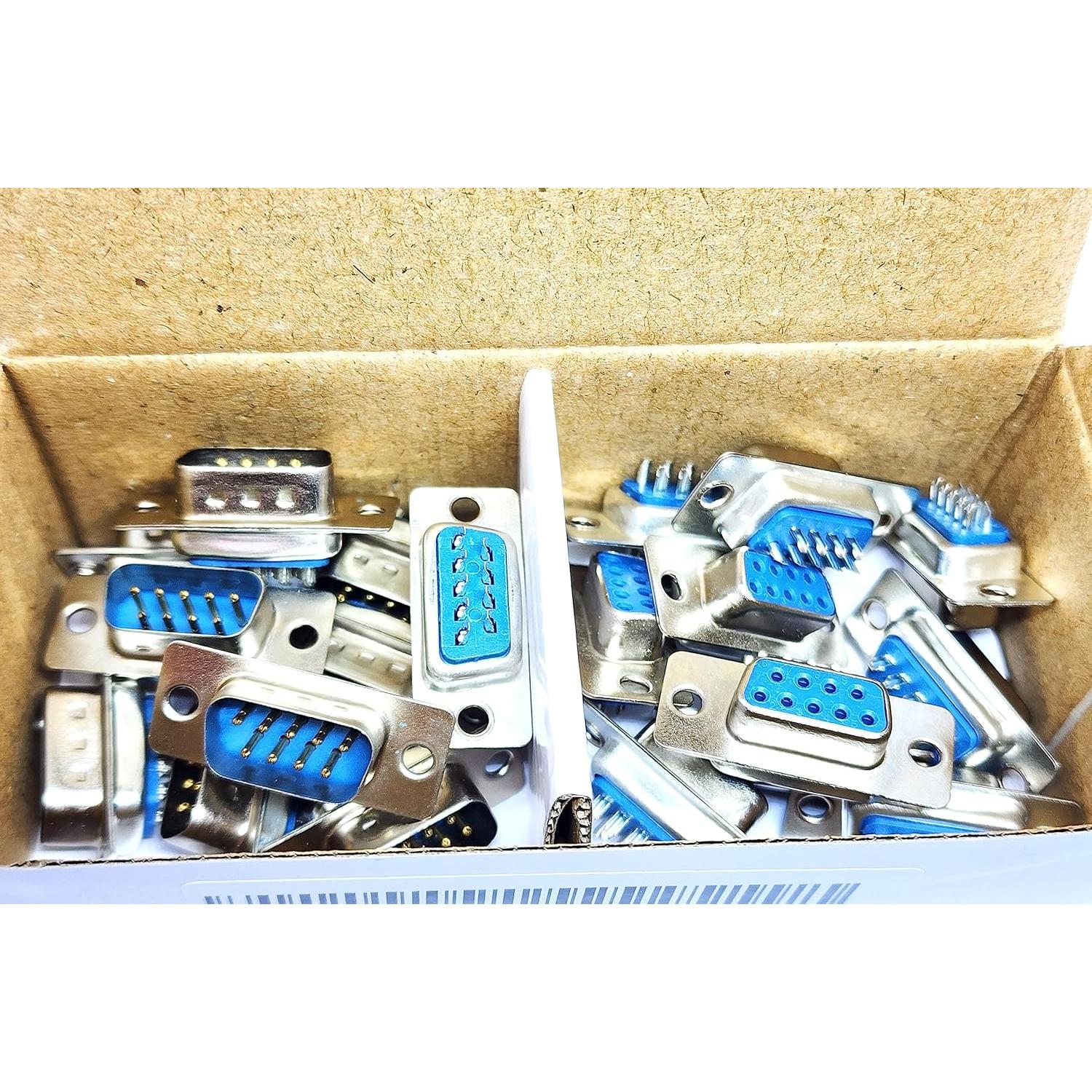 Conectores DB9 Macho y Hembra Tipo Soldadura - 10 Pares