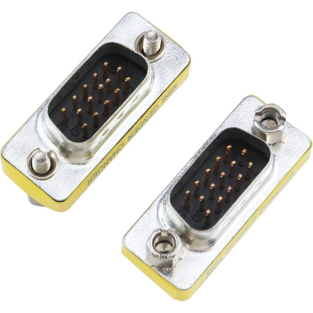 Adaptador VGA Macho a Macho 15 Pin Antrader - 6 Piezas