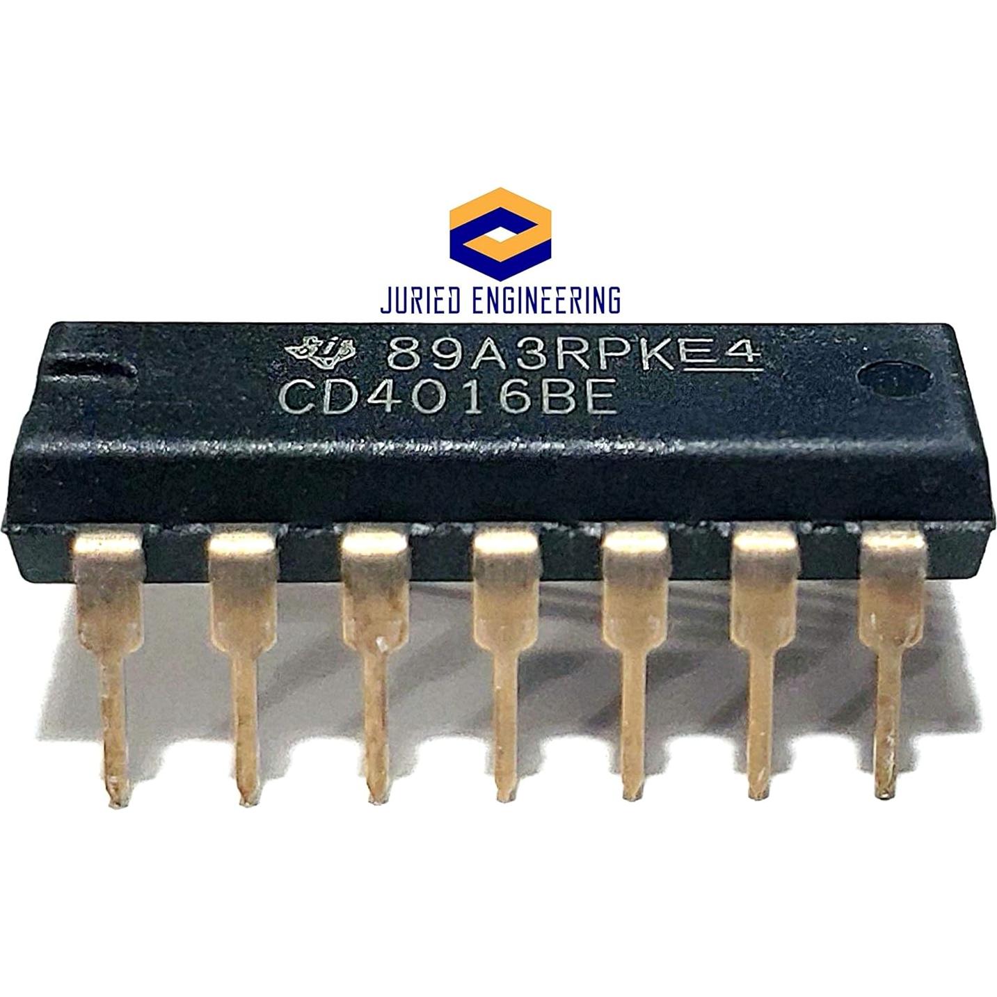 Interruptor Analógico Cuádruple CD4016BE TI - Paquete de 10