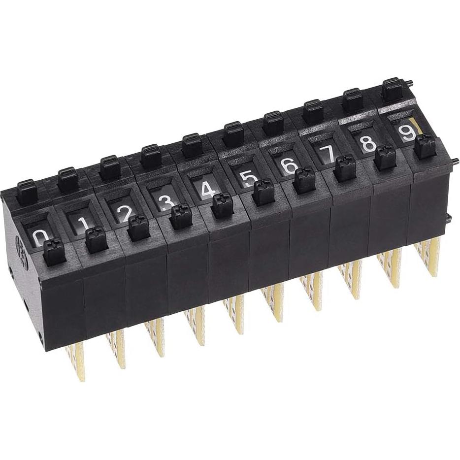 Interruptor DIP BCD uxcell 10 Pcs 0-9 Digital 30x18x8 mm