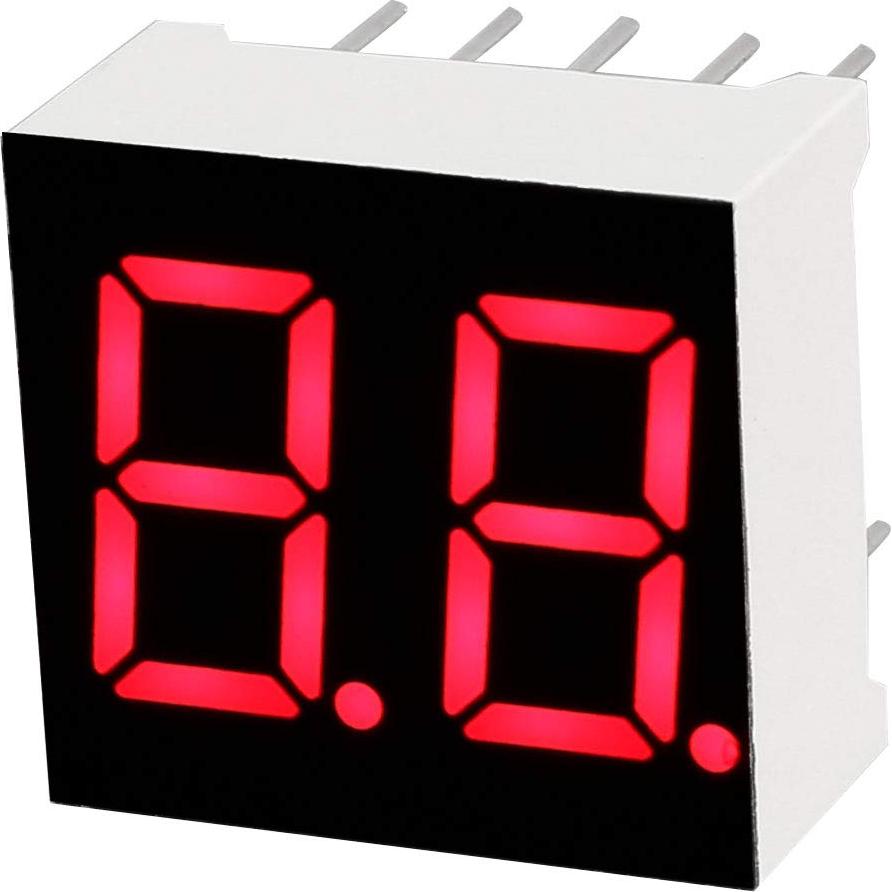 Tubo LED Digital 7 Segmentos uxcell 1.5x1.4cm Rojo 5pcs