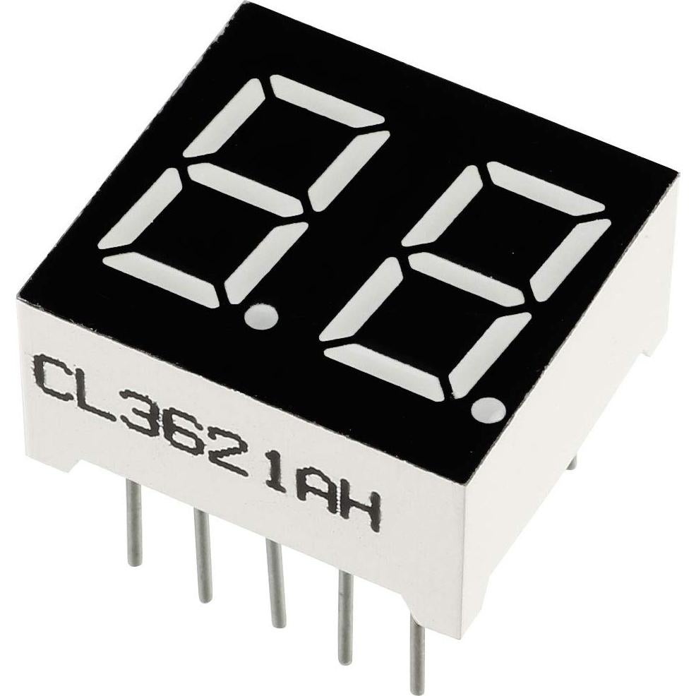 Tubo LED Digital 7 Segmentos uxcell 1.5x1.4cm Rojo 5pcs