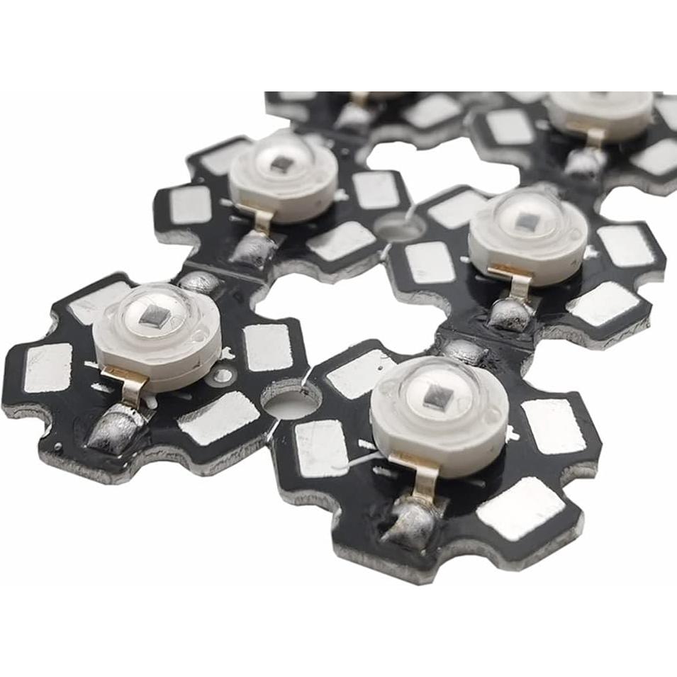 10 Chips LED Infrarrojos 3W Vrabocry 850nm con PCB 20mm