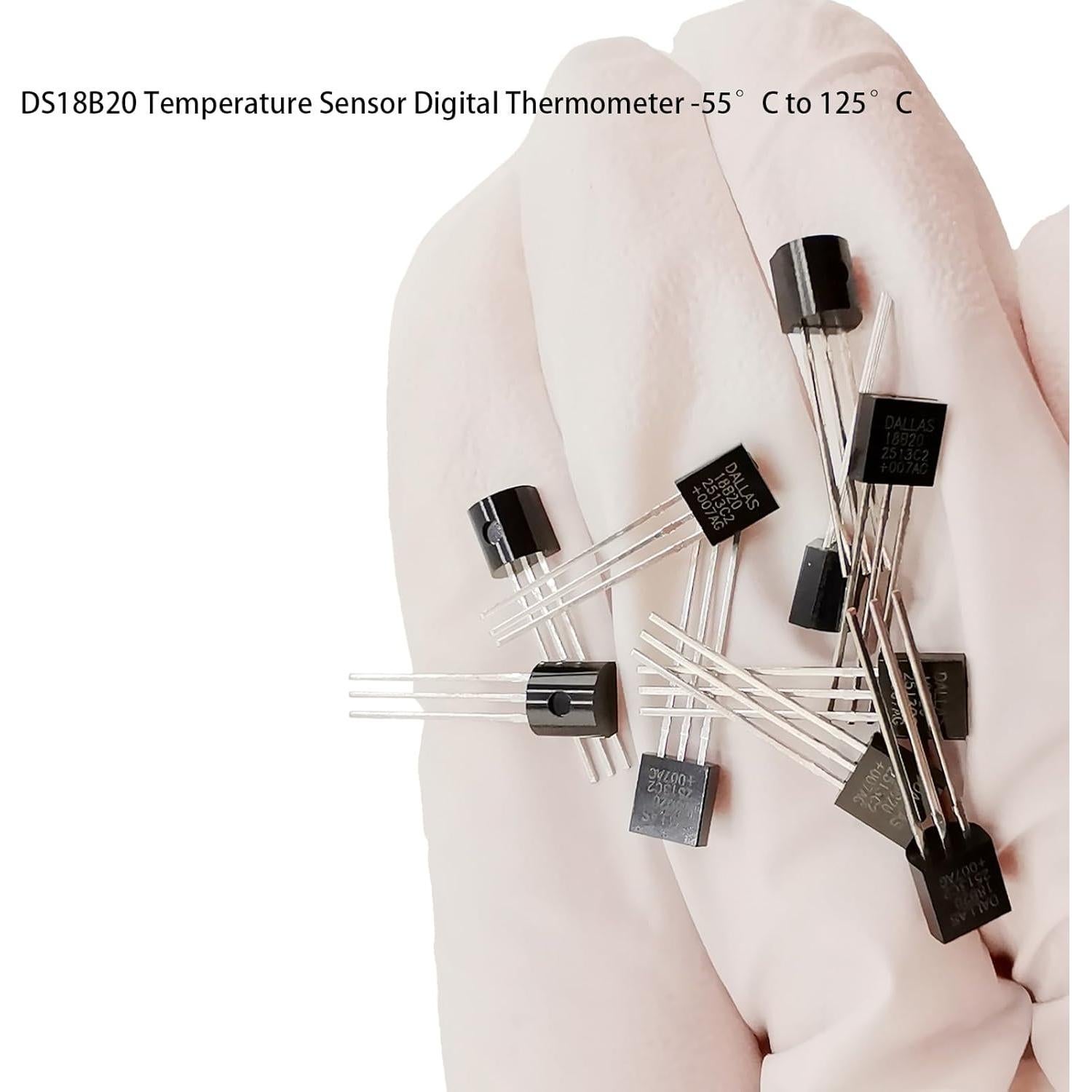 10 Piezas Sensor de Temperatura Digital DS18B20 -55°C a 125°C