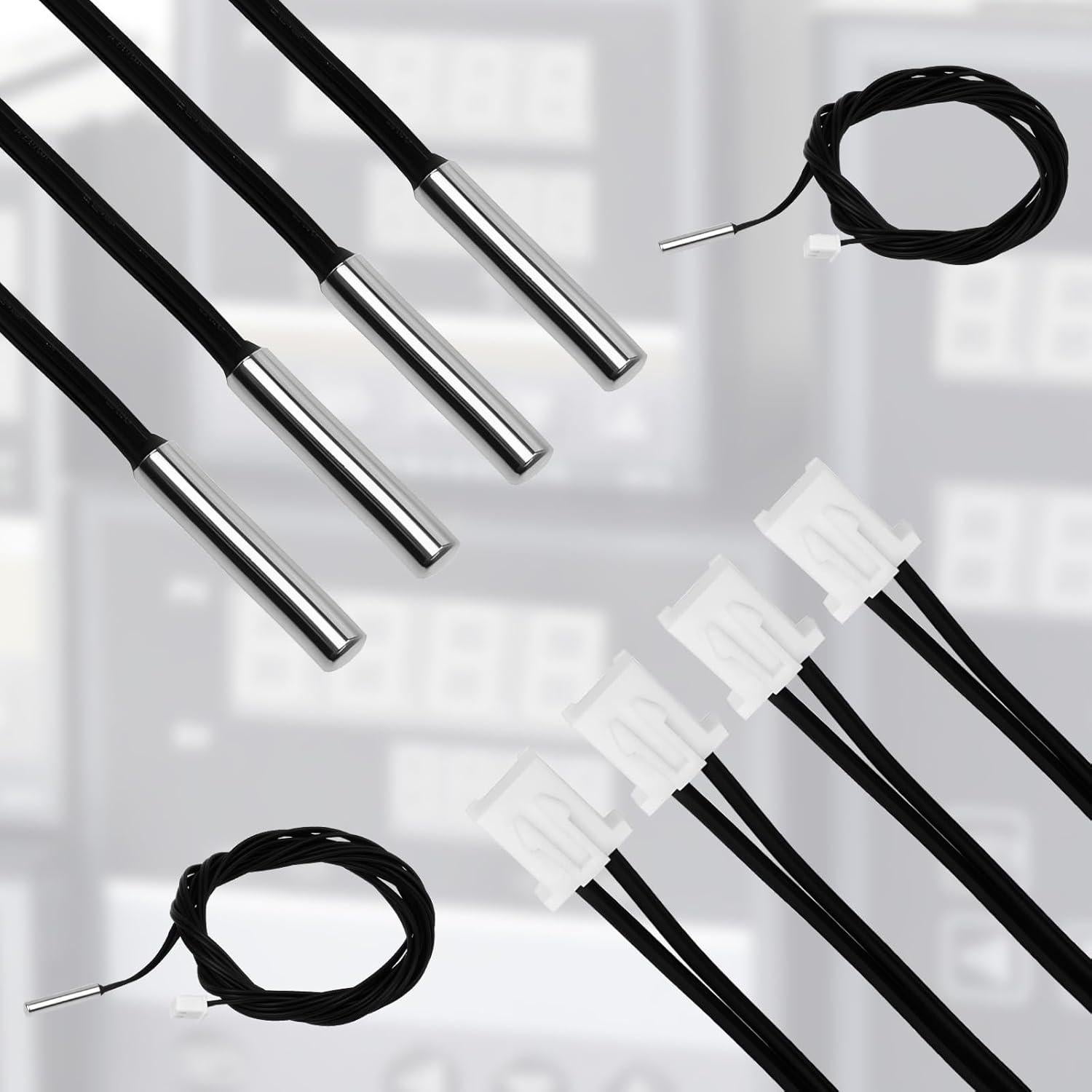 2 Piezas Sonda de Temperatura 10K NTC 3950 Acero Inoxidable 1M