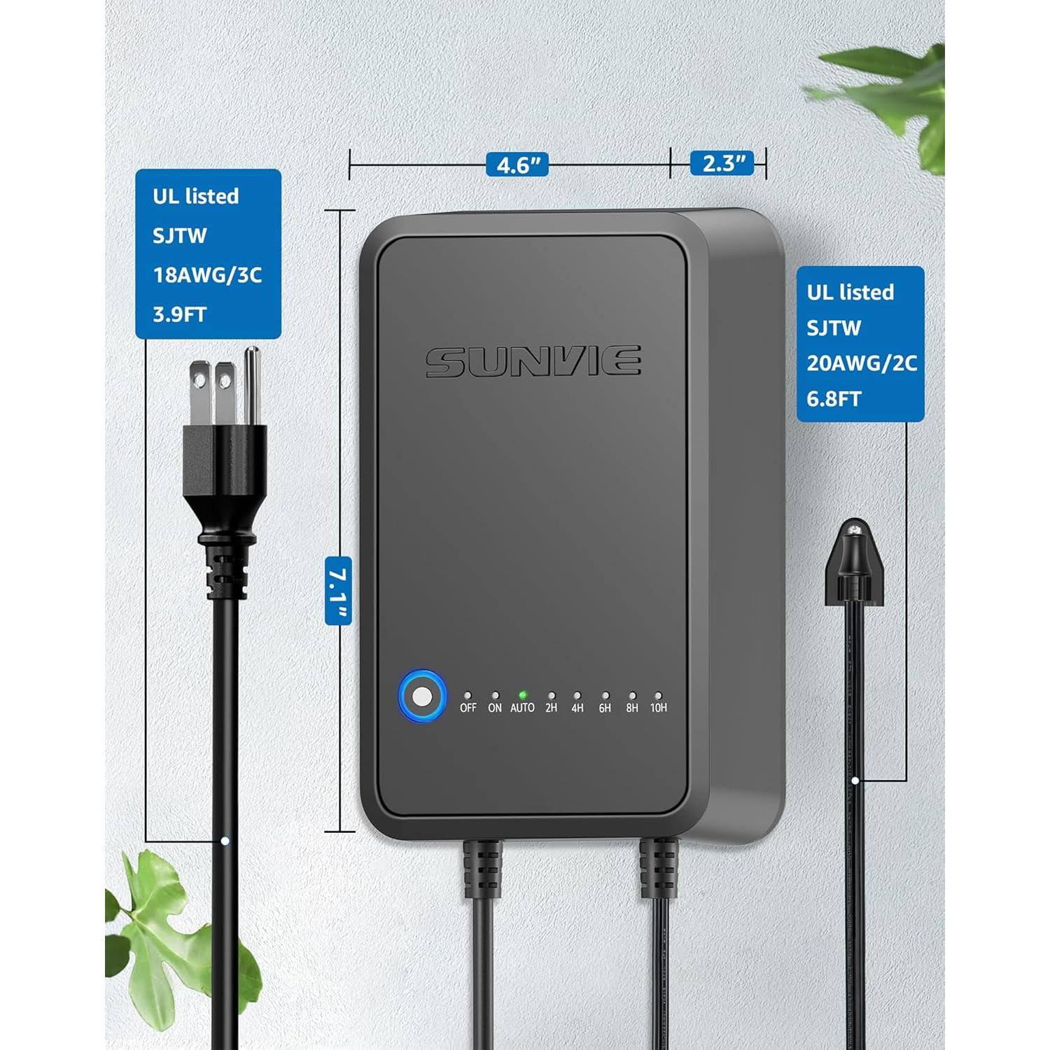 Transformador de Paisaje Sunvie 100W 120V CA a 12V CC