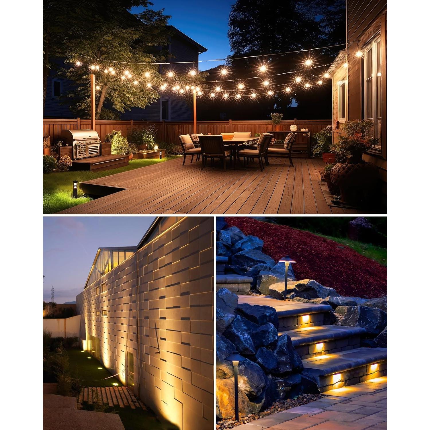 Transformador de Paisaje Sunvie 100W 120V CA a 12V CC