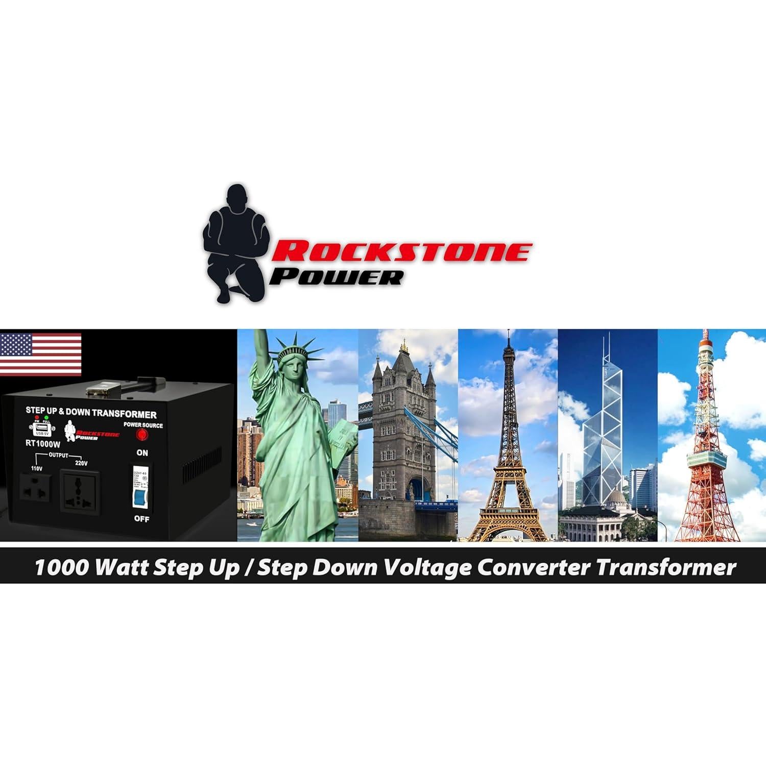 Convertidor Transformador de Voltaje 1000W Rockstone Power