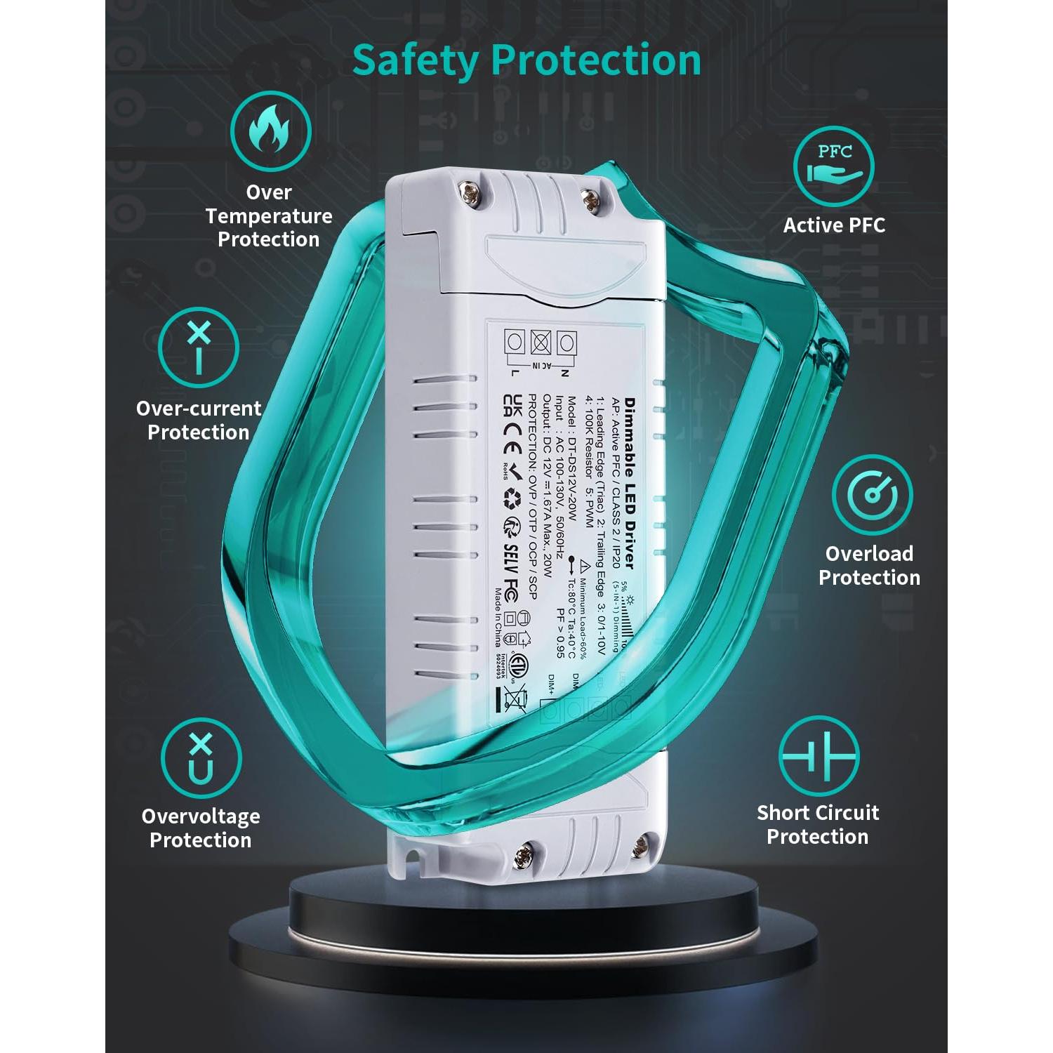 Controlador LED Regulable 12V 20W REYLAX - Ahorro Energía