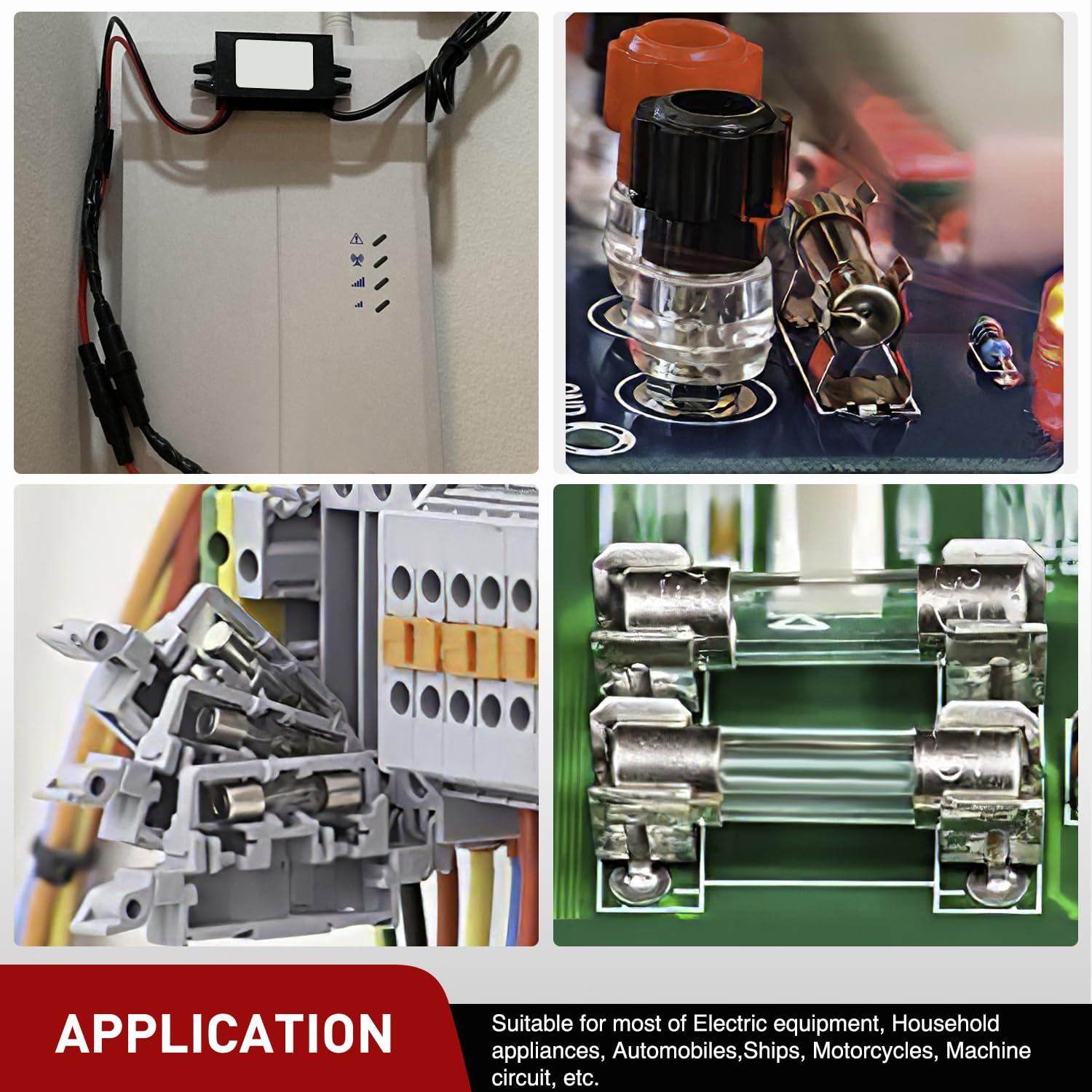 Kit de Fusibles de Vidrio Nilight 150PCS 5x20mm 16AWG 250V