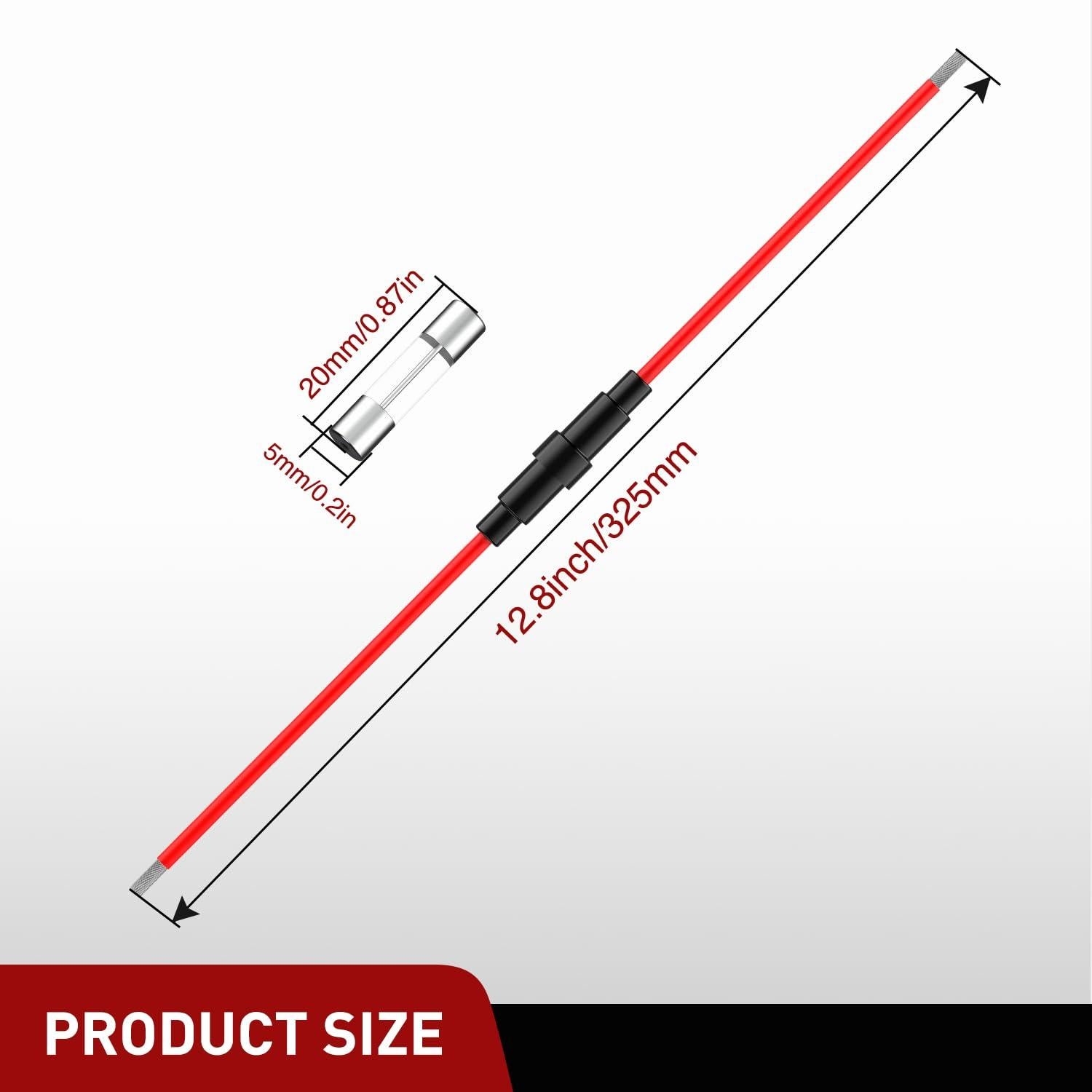 Kit de Fusibles de Vidrio Nilight 150PCS 5x20mm 16AWG 250V