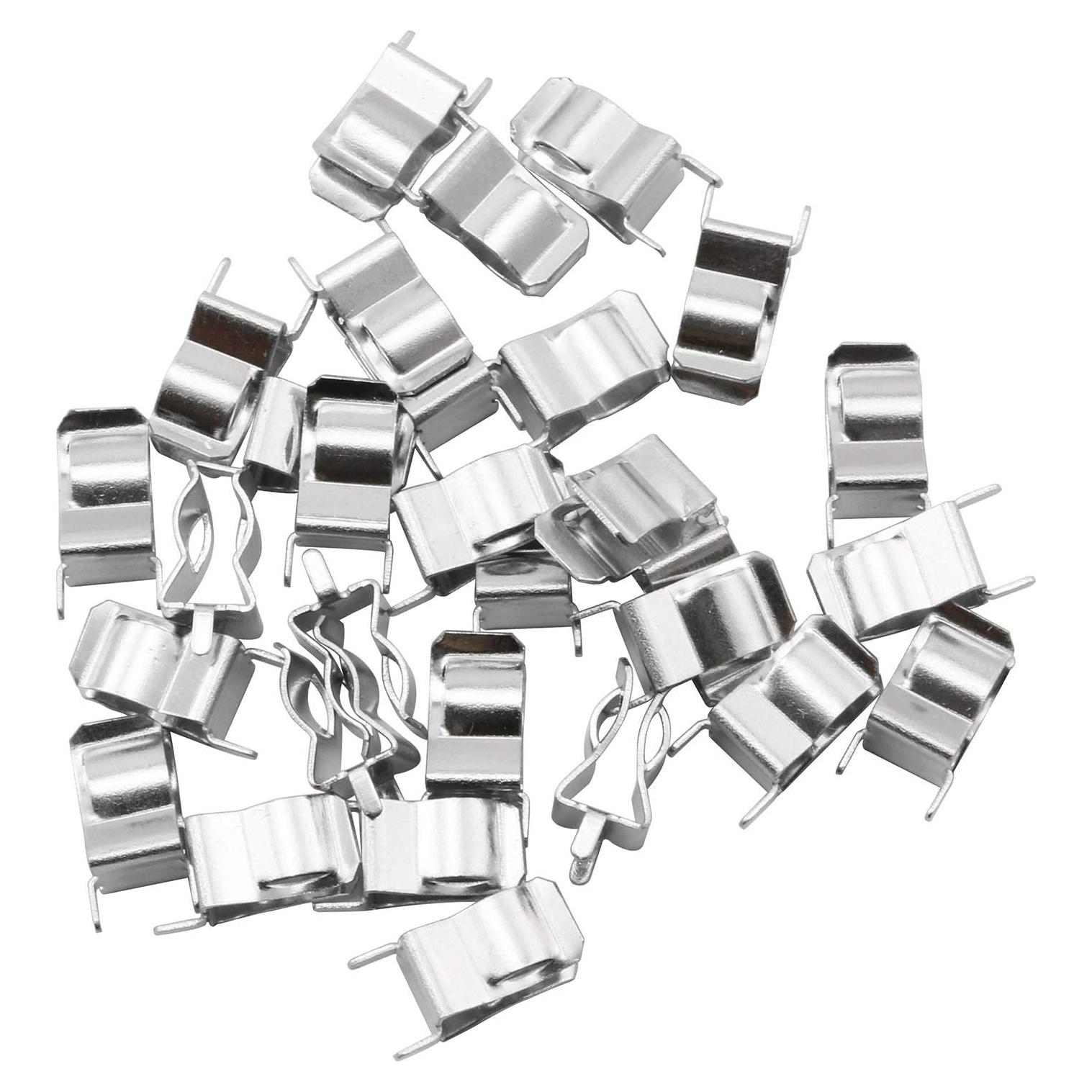 Clip de Soporte para Fusibles de Estaño Niquelado 30PCS 6x30mm