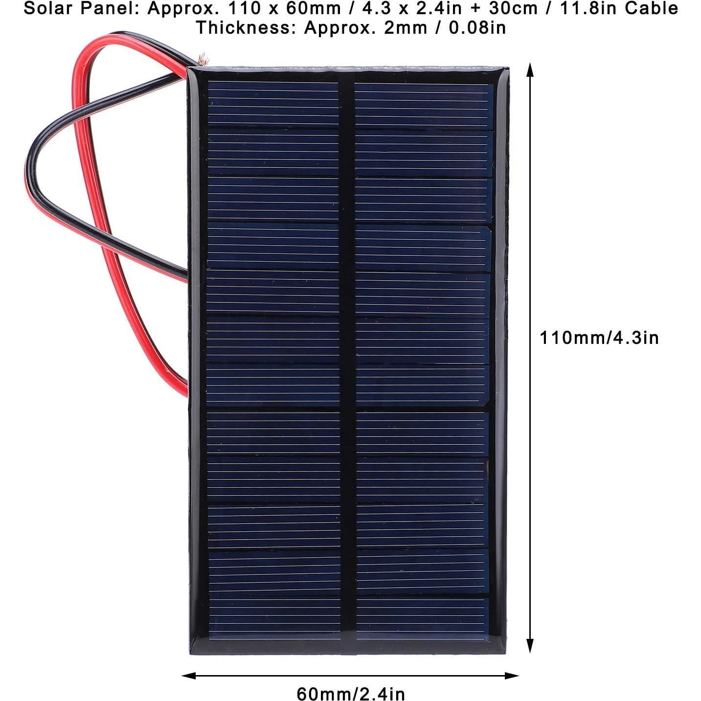 Panel Solar 6V 1W Moncer - 3PCS Células de Silicio para DIY