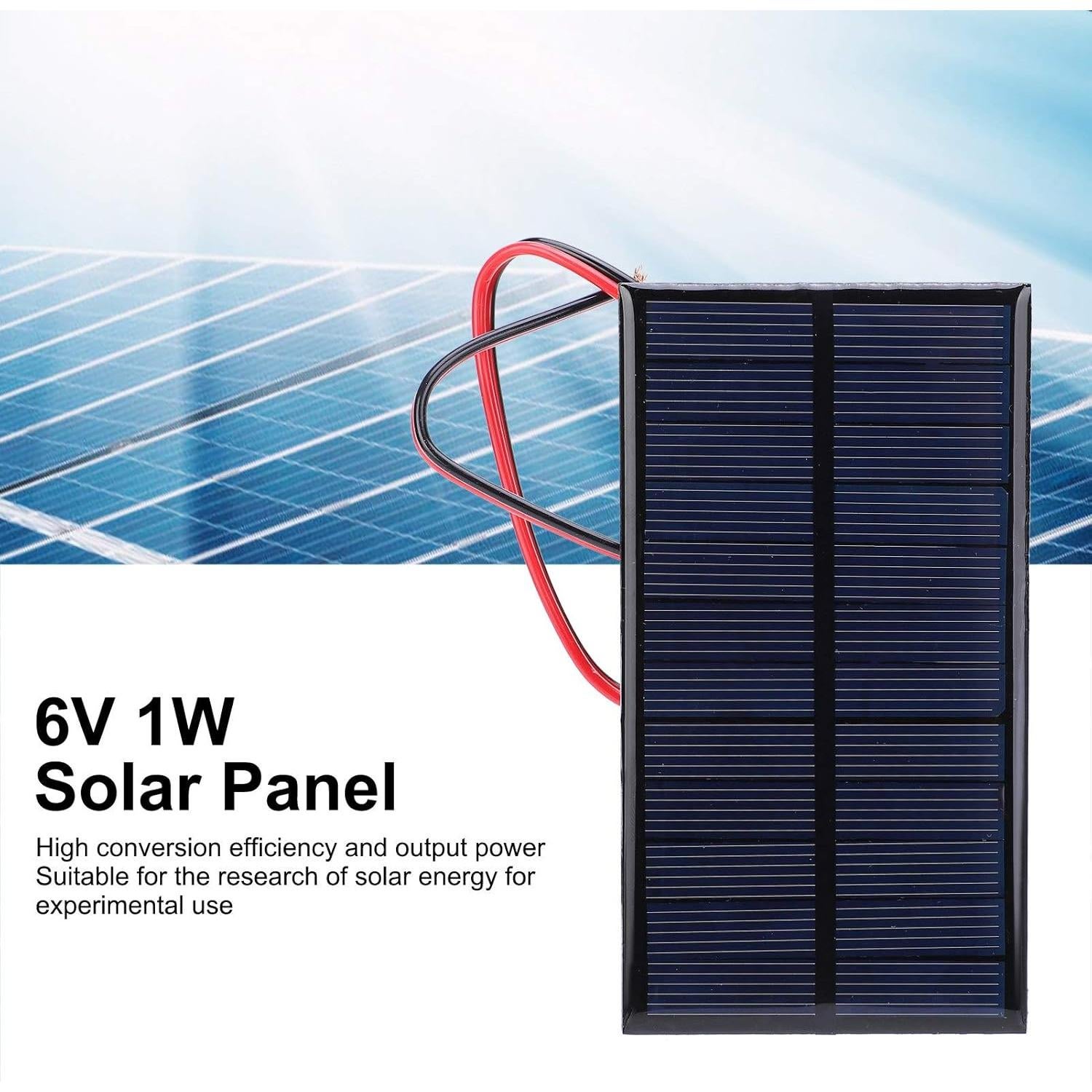 Panel Solar 6V 1W Moncer - 3PCS Células de Silicio para DIY