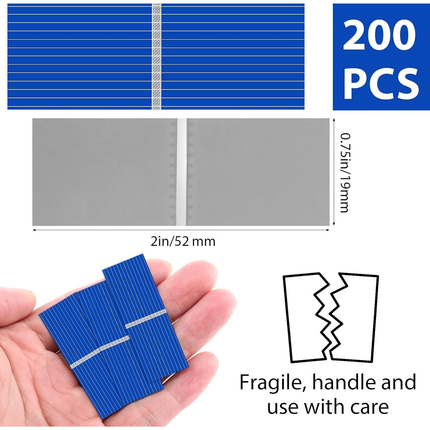 200 Celdas Solares Mini Retisee 0.5V 400mA Silicio Policristalino