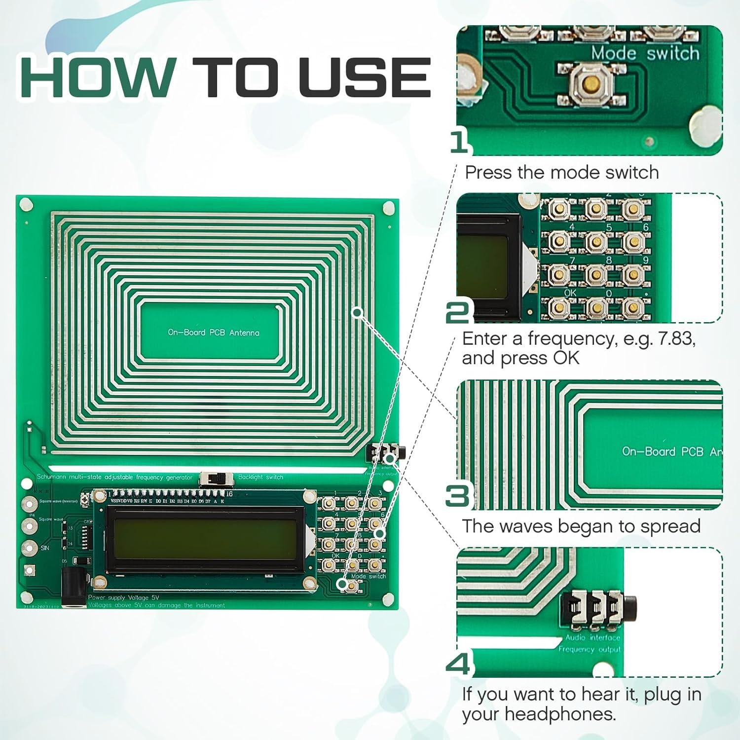 Generador de Frecuencia Schumann Relaxweex 0.01-200000Hz USB