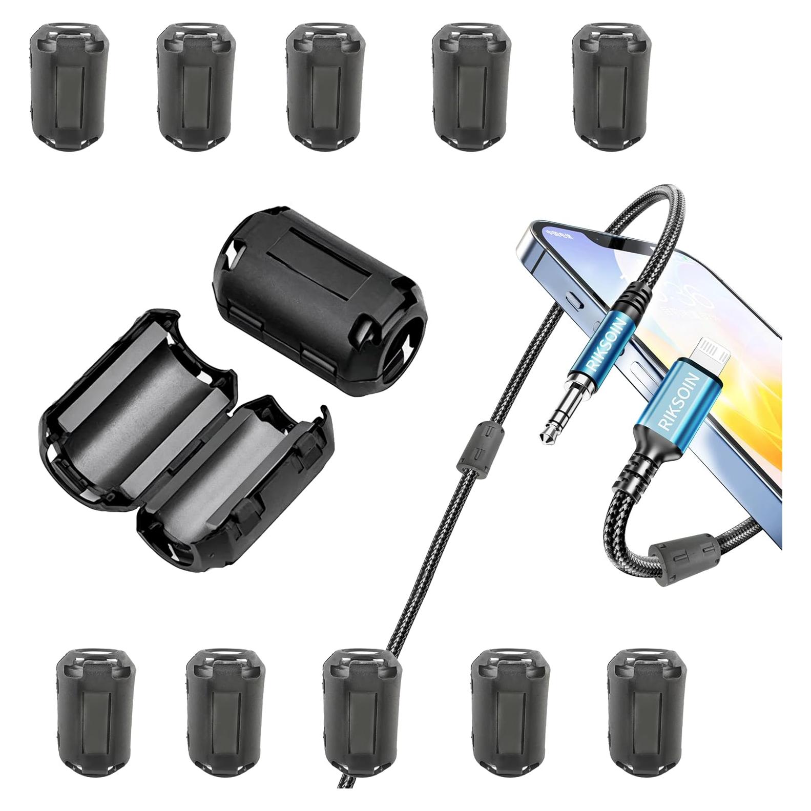 10 Piezas Núcleo de Ferrita RONDURE 13mm Filtro EMI RFI