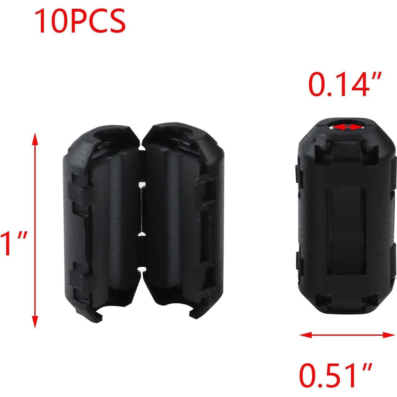 Clips de Ferrita T Tulead para Cable - Paquete de 10 Unidades