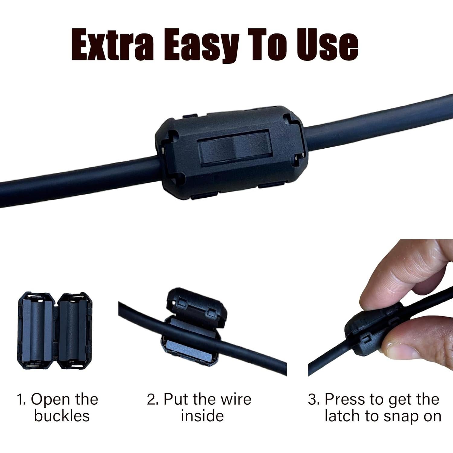 Juego de Clips de Cable de Núcleo de Ferrita Umoko 22 Piezas