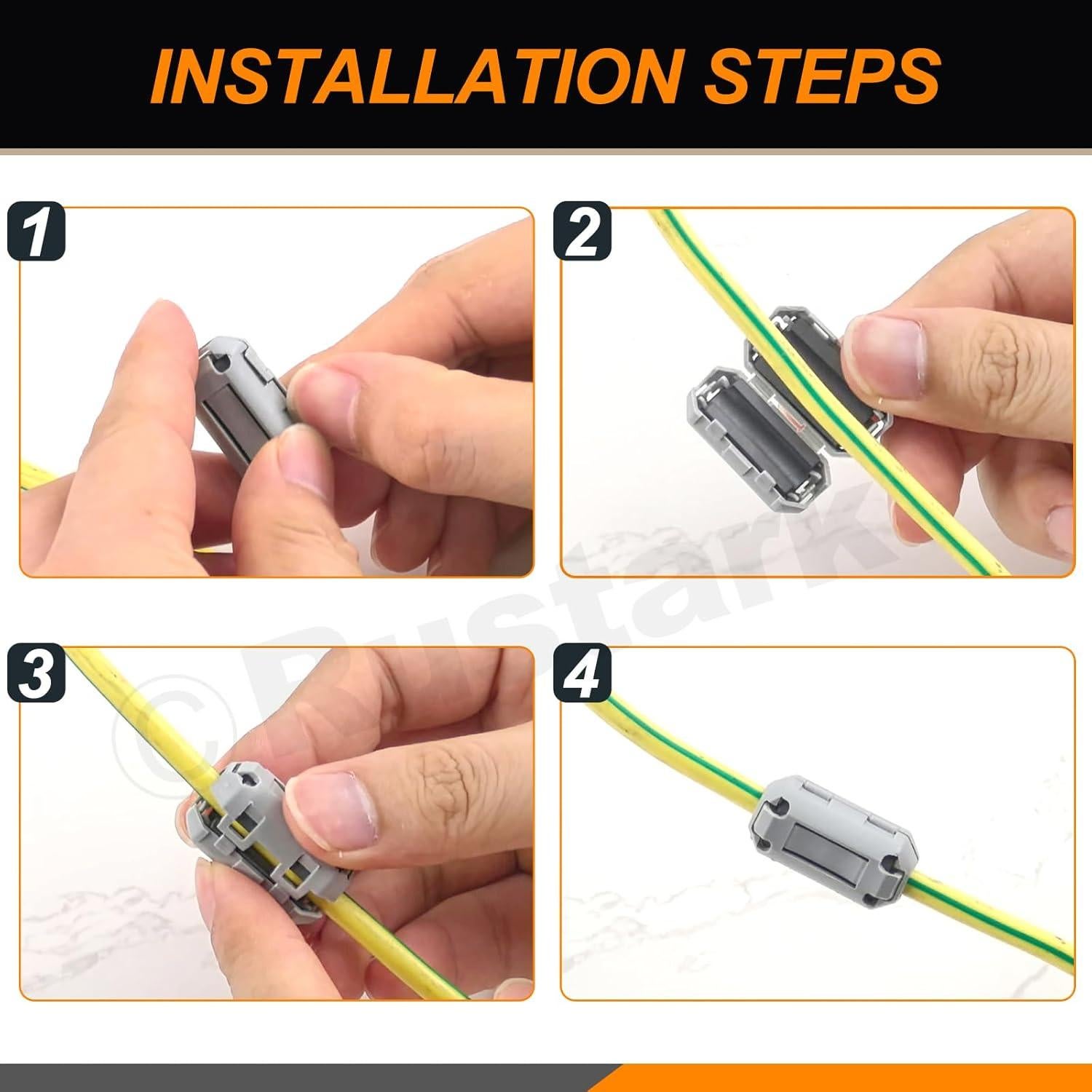 Kit de 32 Núcleos de Anillo de Ferrita Gris Rustark