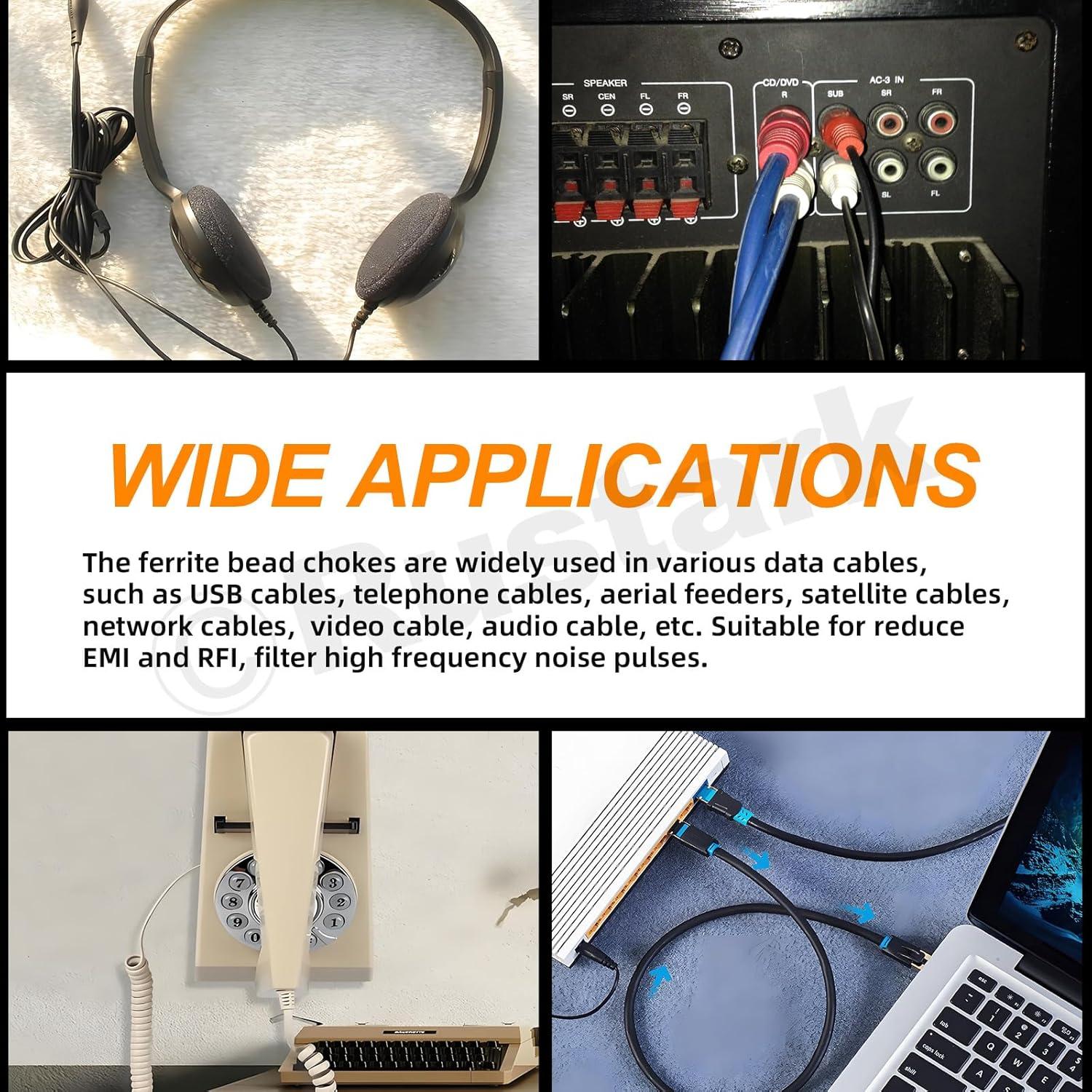 Kit de 32 Núcleos de Anillo de Ferrita Gris Rustark