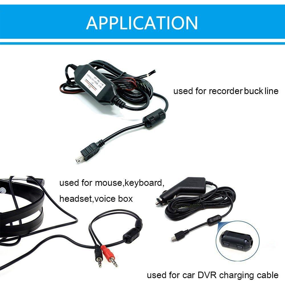 50 Clips Supresores de Ruido Ferrita 3.5mm a 13mm Yarachel