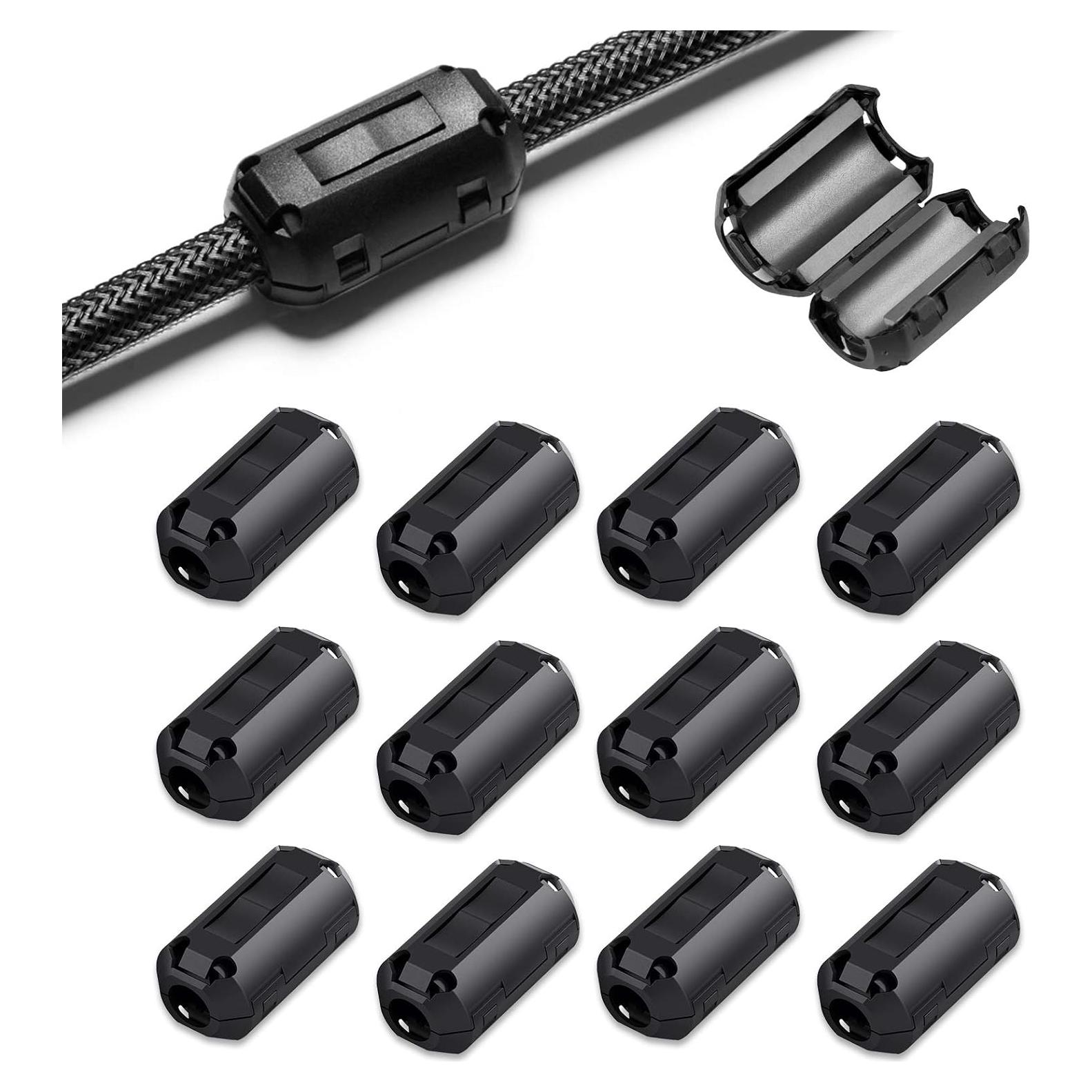 Filtro de Ruido Ferrita Roctee 12 Pcs para Cables 5-7mm