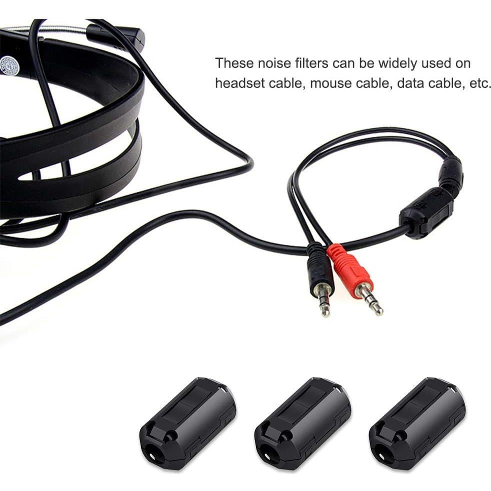 Filtro de Ruido Ferrita Roctee 12 Pcs para Cables 5-7mm