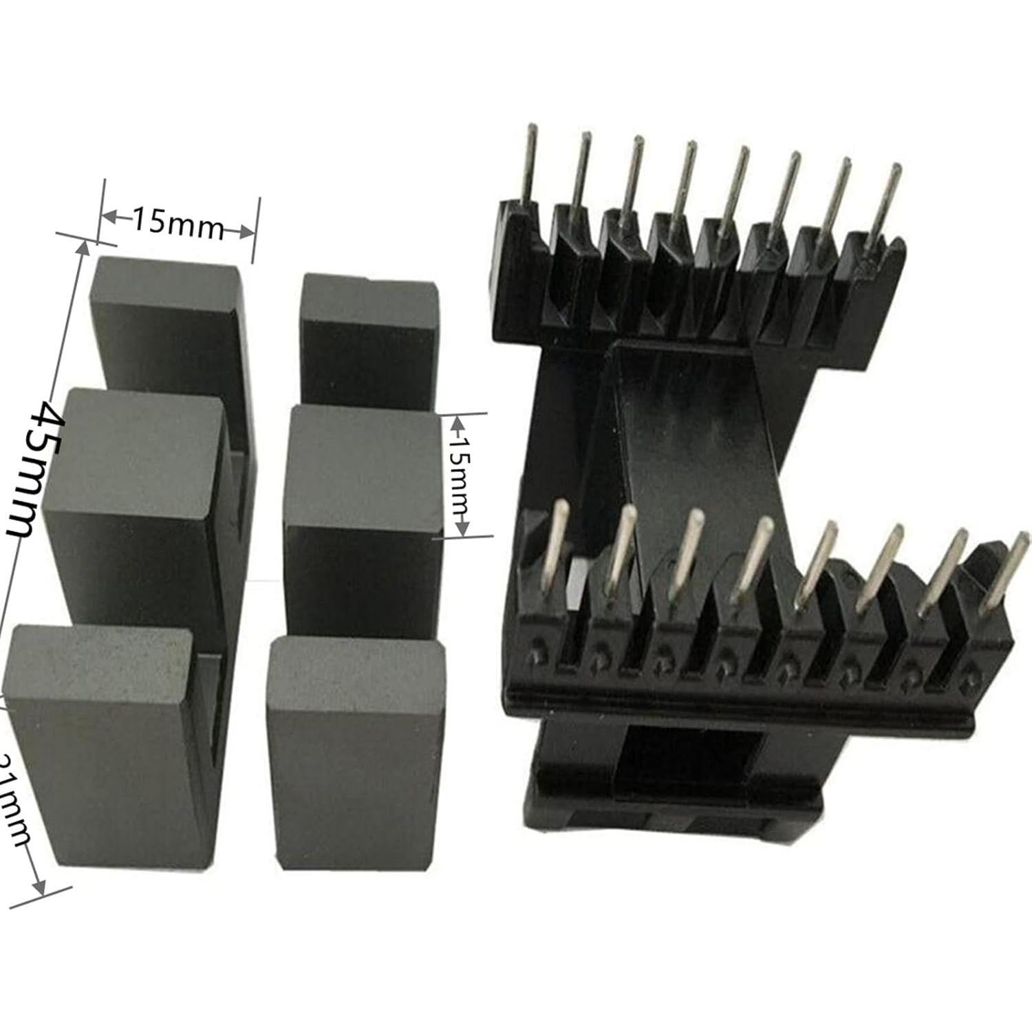 4sets EE42 Transformer Core EE4215 16pin EE42/15 Ferrite Core with 8+8pin Bobbin Ferrite Chokes Ferrite Bead MnZn PC40