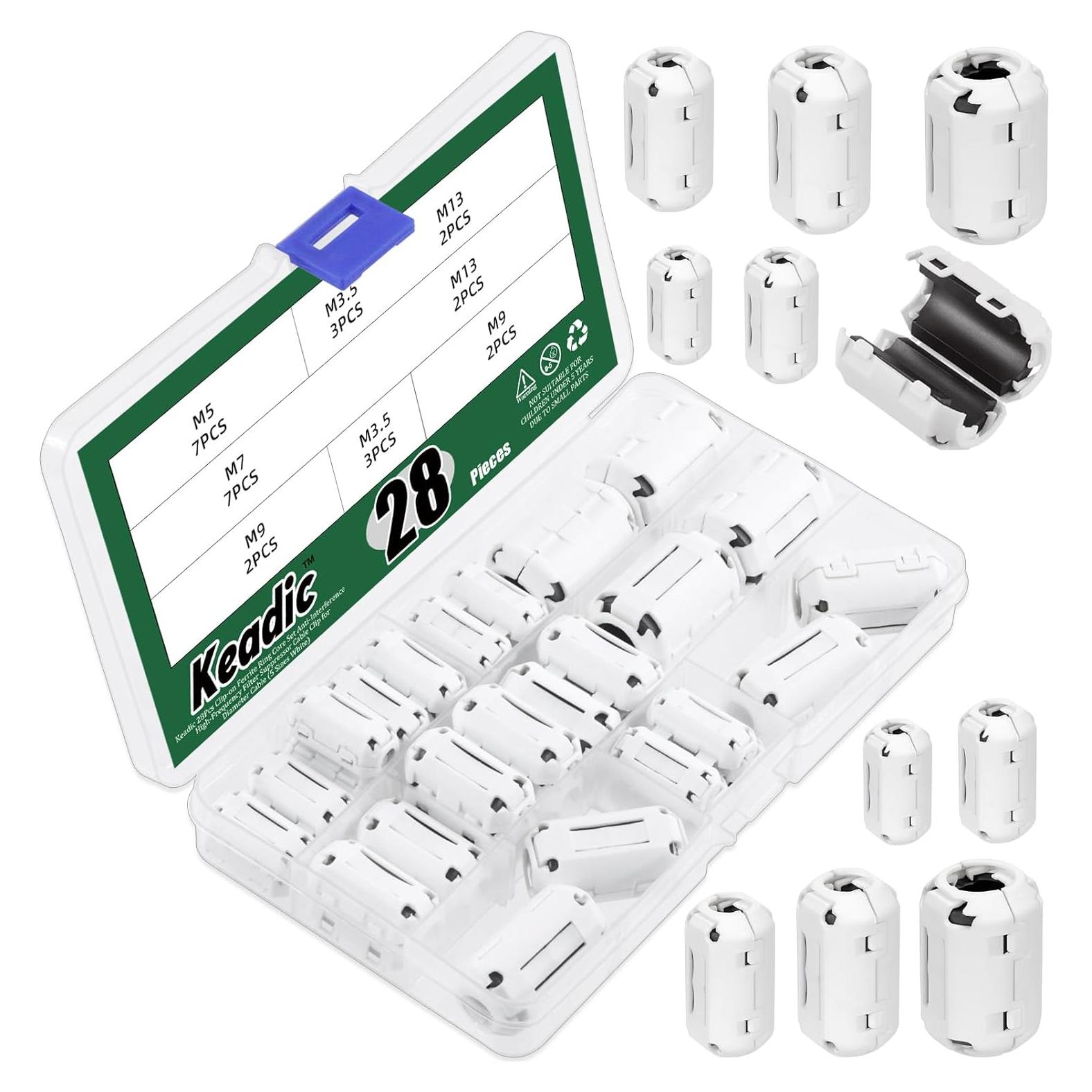 Juego de Supresores de Ruido RFI EMI Keadic 28 Piezas