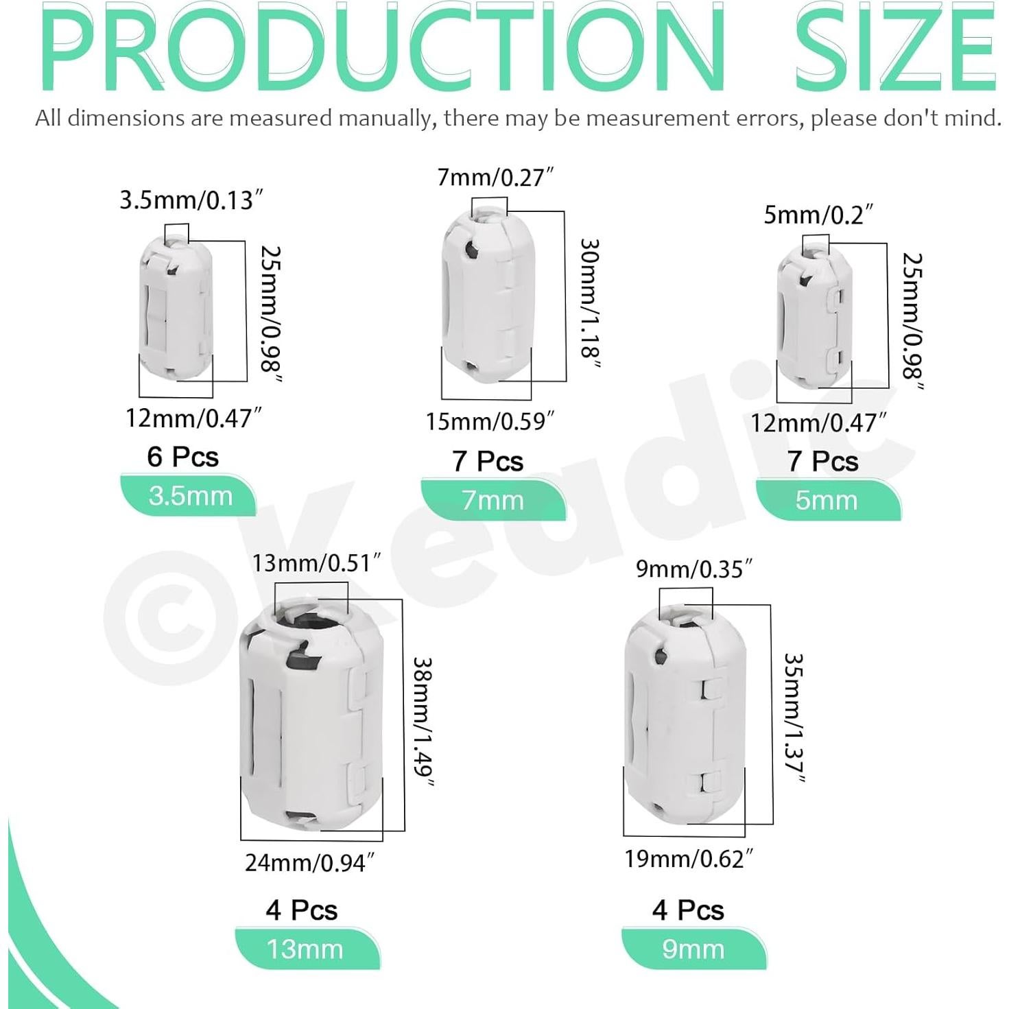 Juego de Supresores de Ruido RFI EMI Keadic 28 Piezas