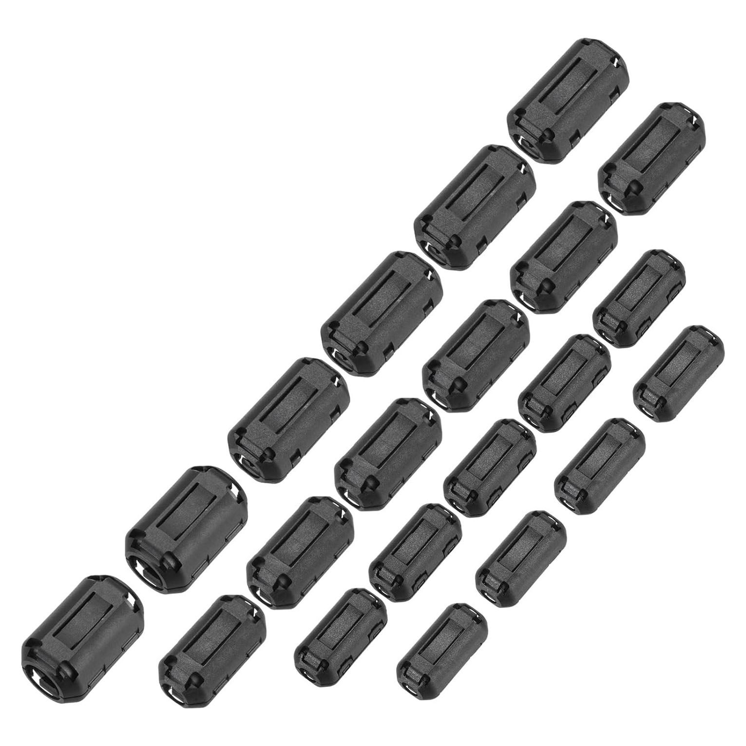 Núcleo de Anillo de Ferrita Clip-on MECCANIXITY 22 Pcs 3.5-13mm