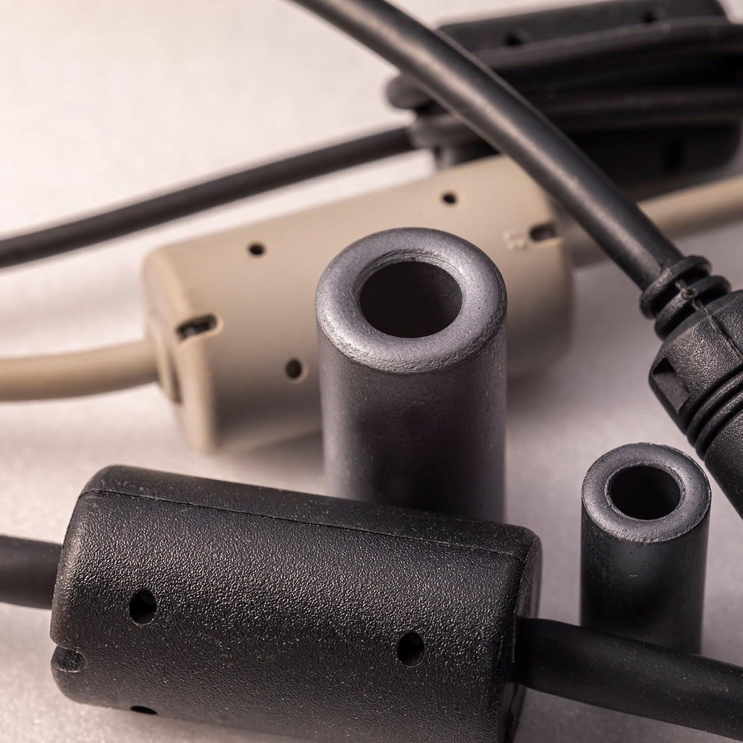 Núcleo de Anillo de Ferrita Clip-on MECCANIXITY 22 Pcs 3.5-13mm