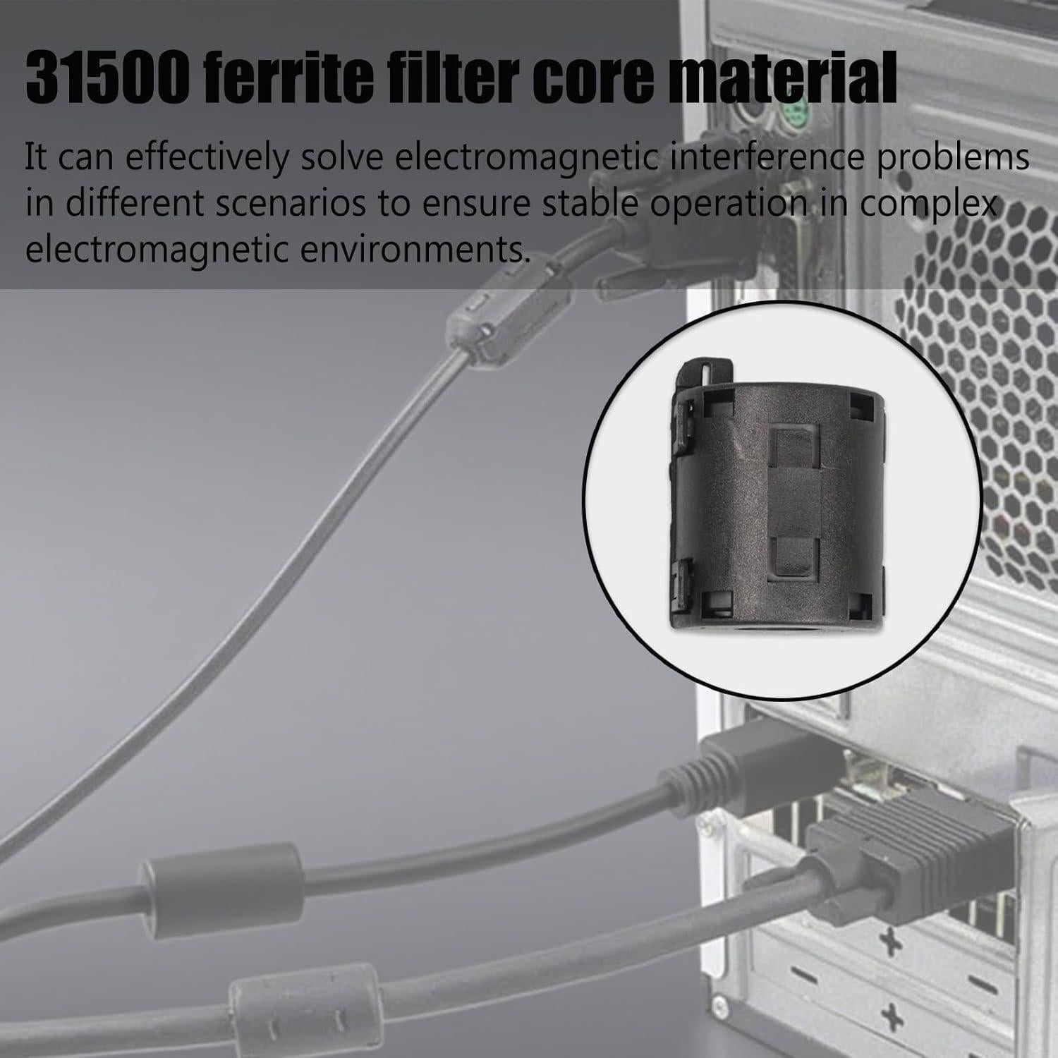 Núcleo de Anillo de Ferrita Clip-on Sizhongda 31500 - Juego de 6