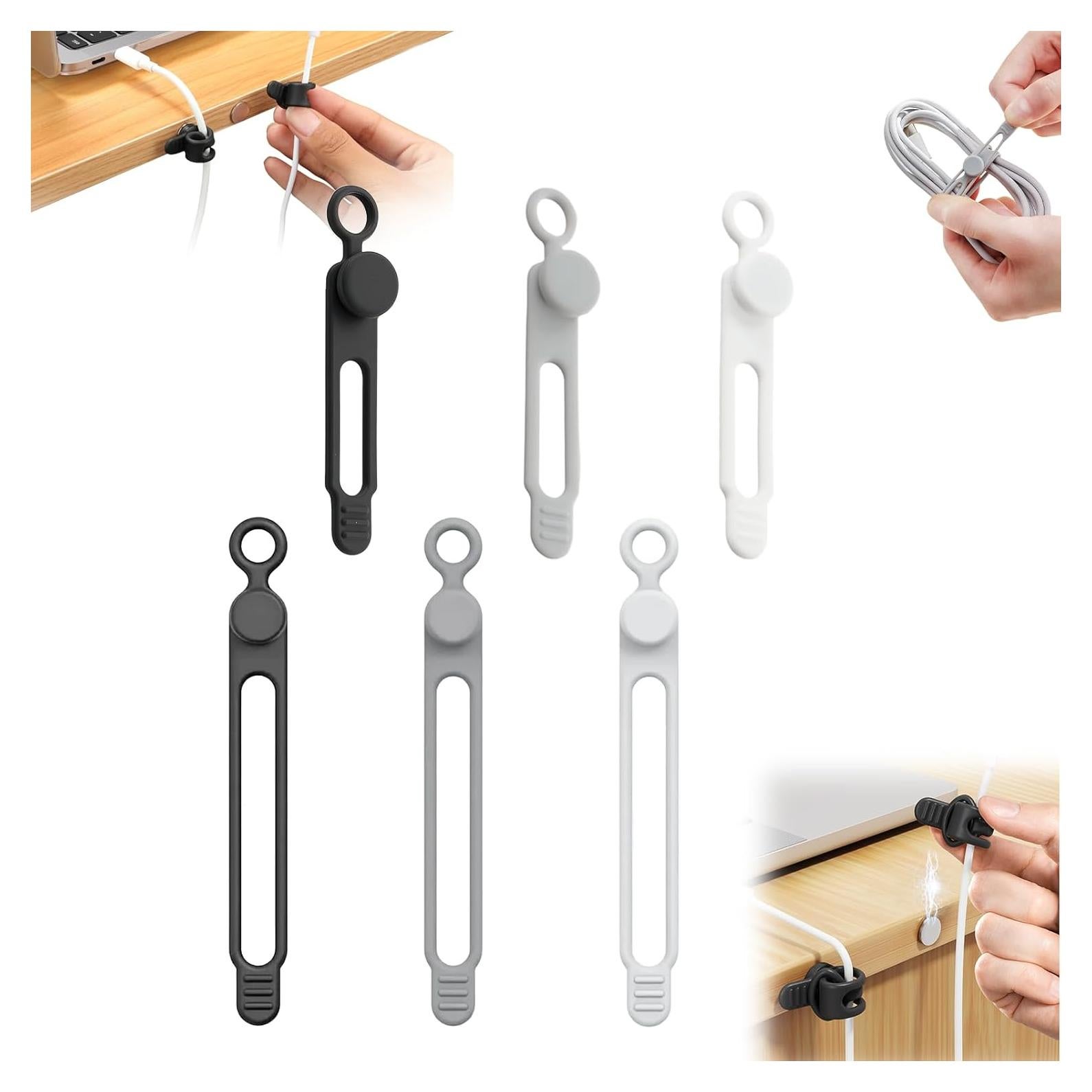 Bridas de Silicona Muxou 6 Pcs Organizador de Cables Magnéticos