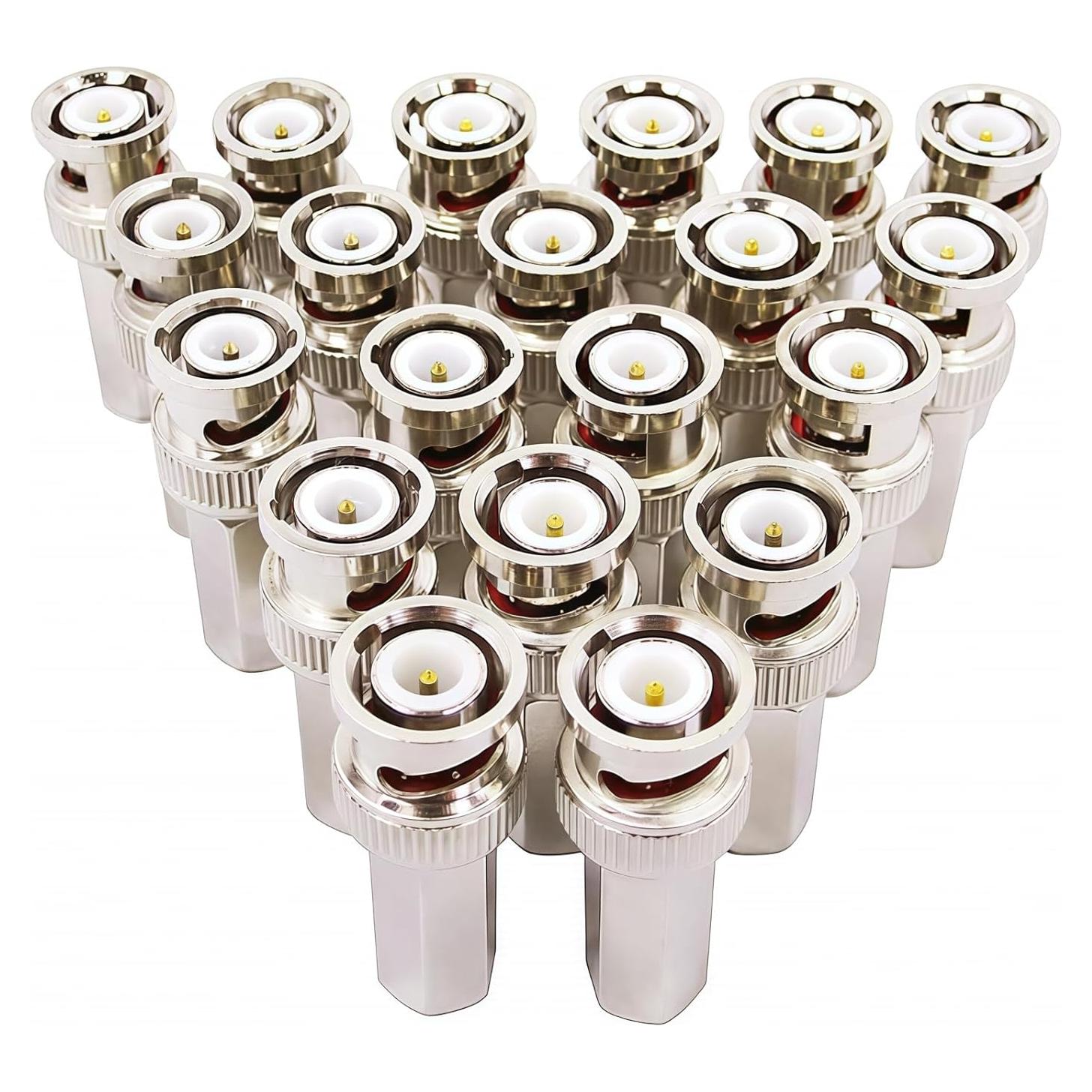 20 Conectores BNC Macho para Cable Coaxial RG59 - 75 Ohm