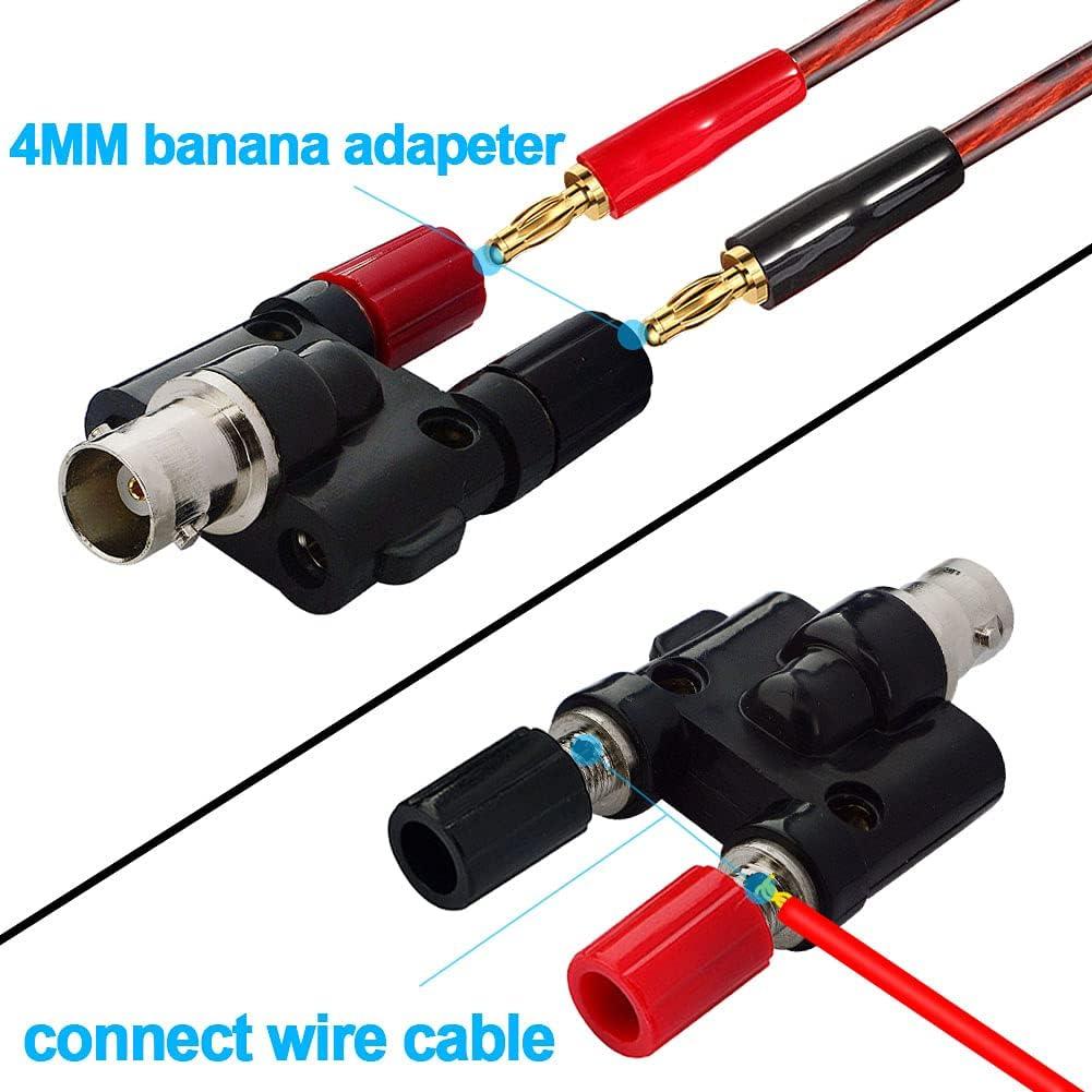 Adaptador BNC hembra a doble banana hembra Onelinkmore - 2 unidades