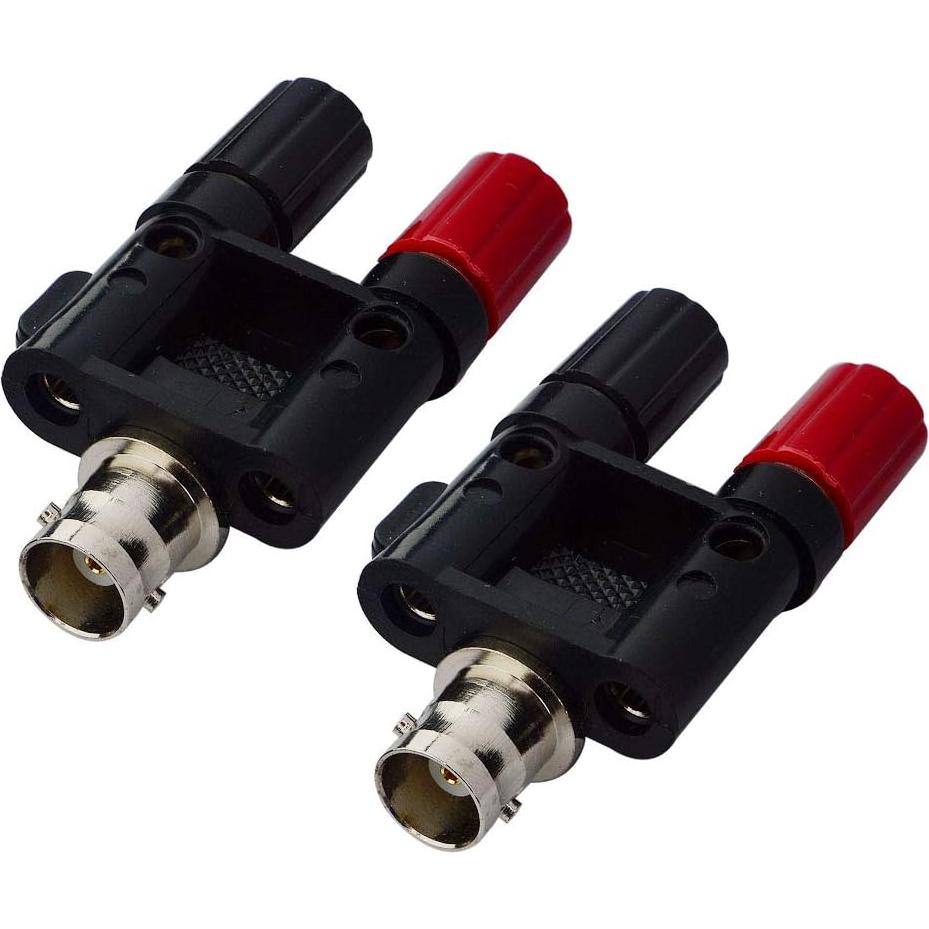 Adaptador BNC hembra a doble banana hembra Onelinkmore - 2 unidades