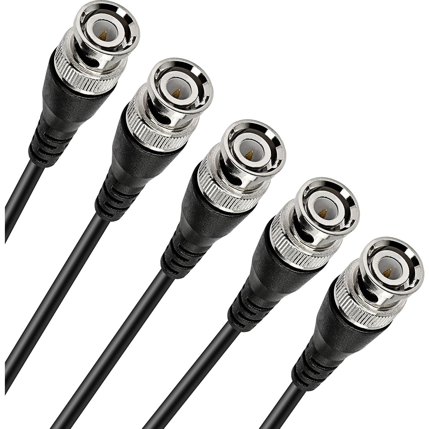 Cable Pigtail BNC Macho MEIRIYFA 0.2m para CCTV - 5 Pcs