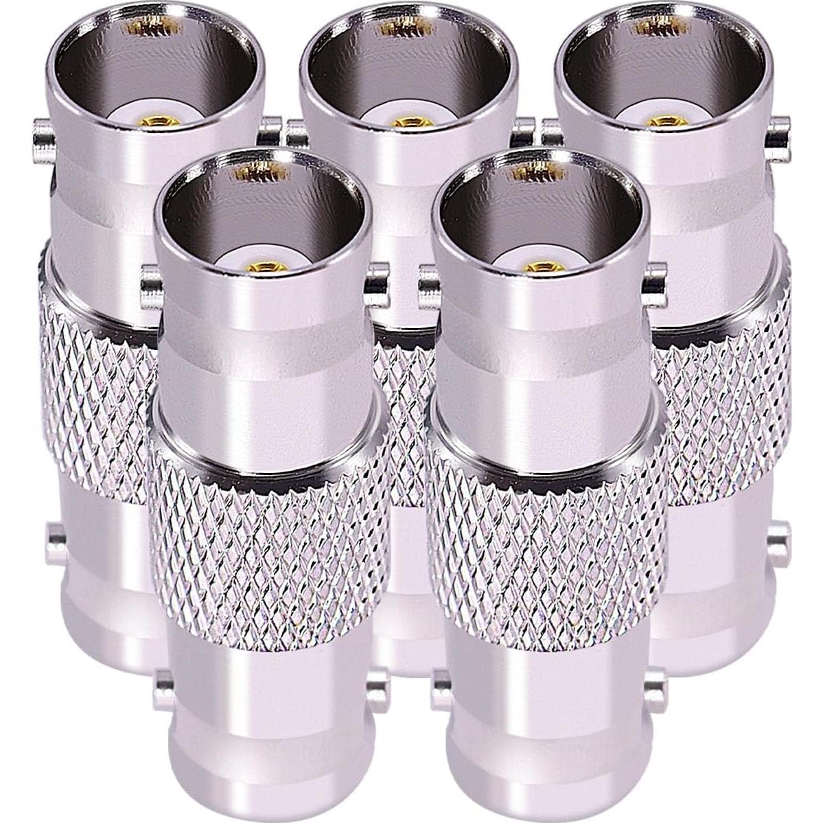 Adaptadores BNC Hembras CNARIO 5pcs 50 Ohm para CCTV