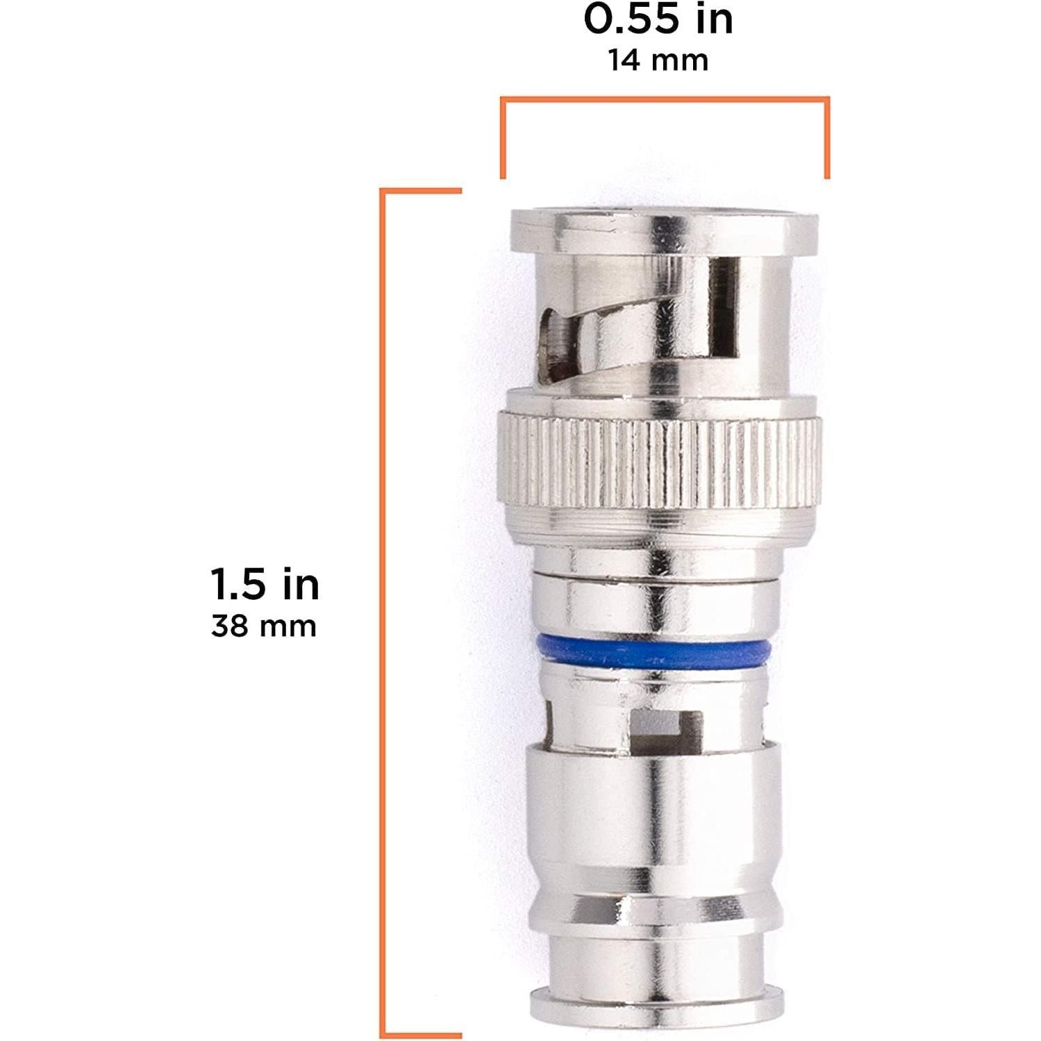Conectores BNC de Compresión THE CIMPLE CO - Paquete de 25