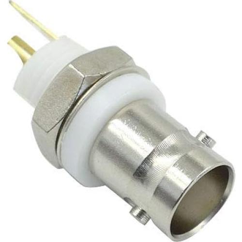 Conector Hembra BNC Montaje en Panel - 6 Pcs Niquelado