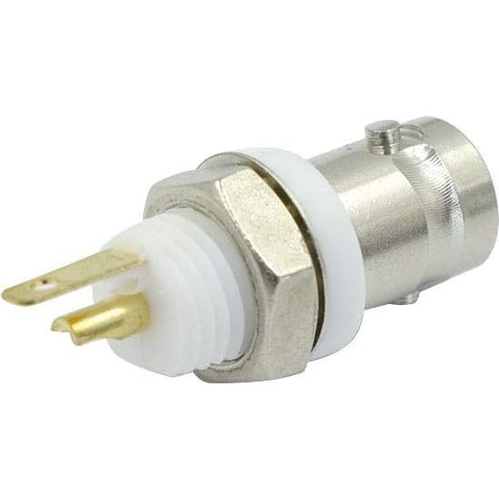 Conector Hembra BNC Montaje en Panel - 6 Pcs Niquelado