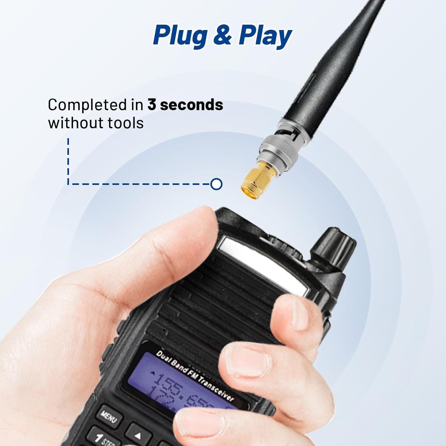 Kit de Adaptadores Coaxiales SMA a BNC 12 Piezas 50 Ohm Anina