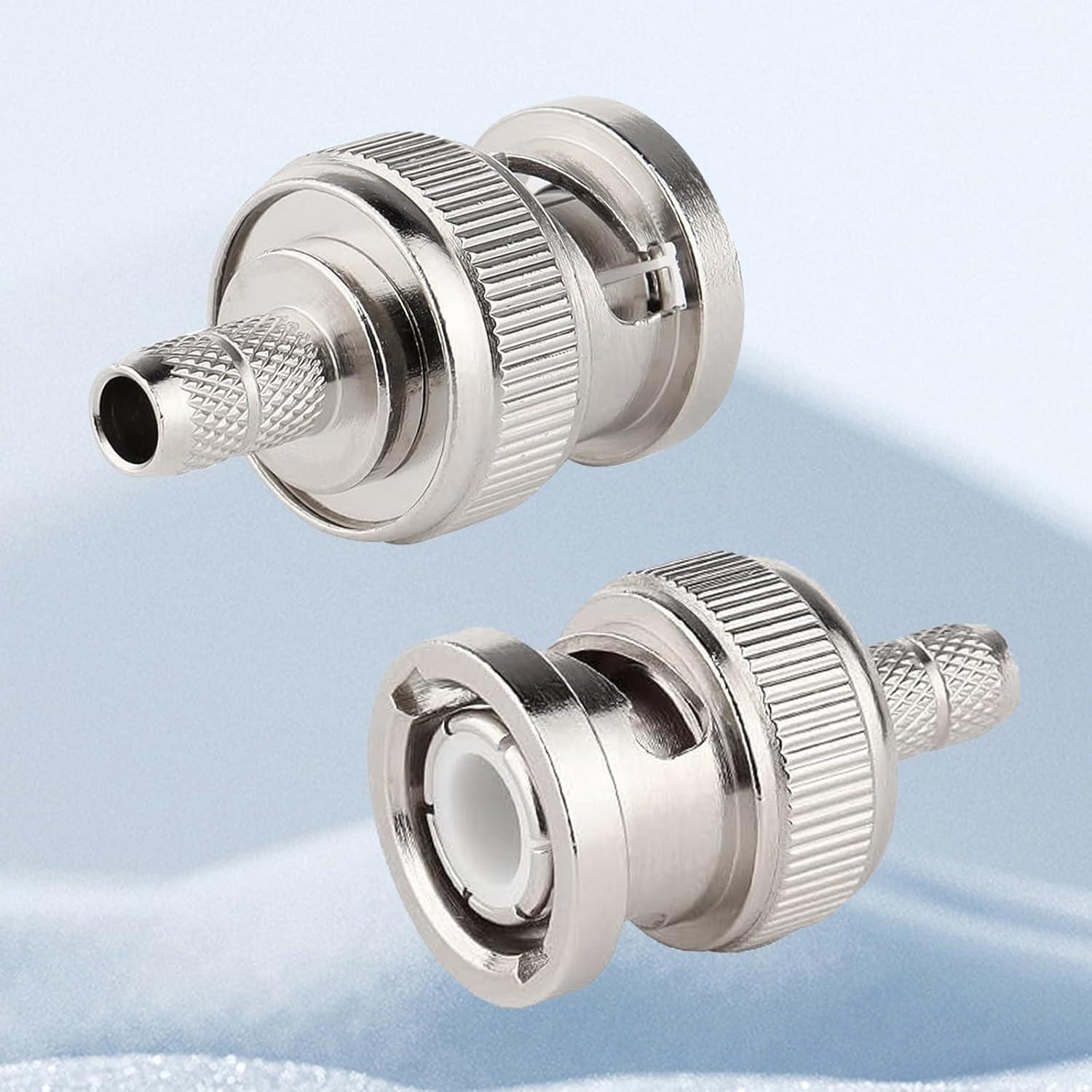 Conectores BNC Macho Crimp XRDS -RF 10PCS para Cables Coaxiales