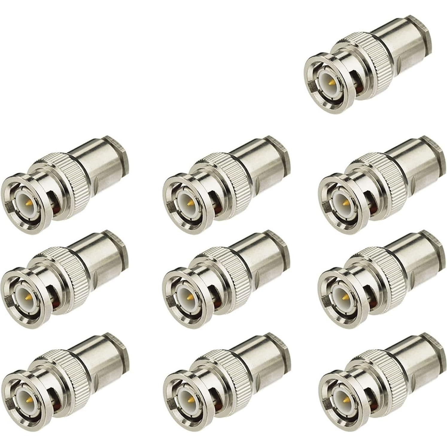 Conector BNC macho soldador Eightwood 10-pack RG58 RG142