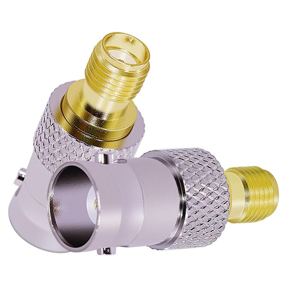 Adaptador Coaxial SMA Hembra a BNC Hembra 50 Ohmios 2PCS