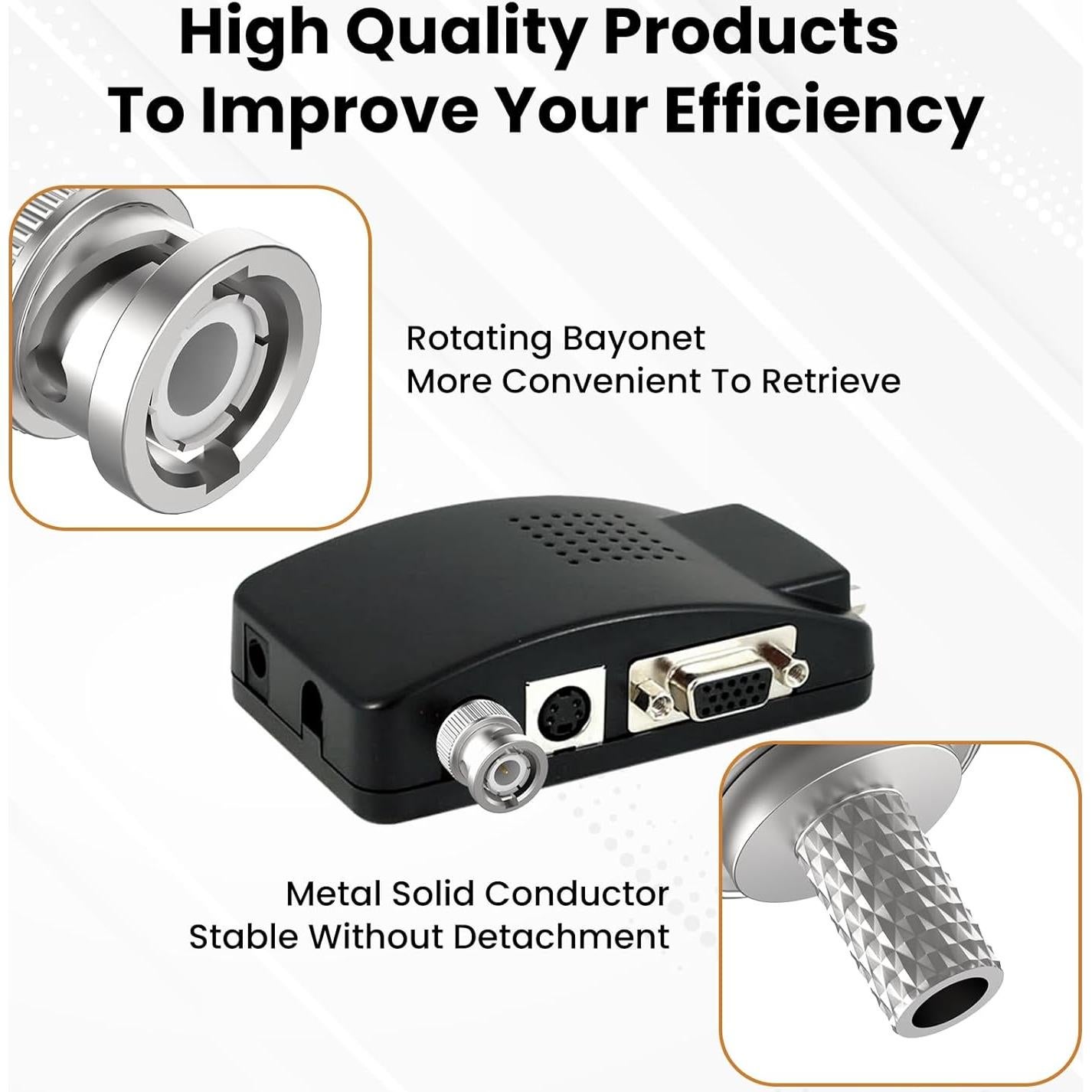 Conector BNC Macho Crimp 50 Ohm ZDRU para RG58 RG142 LMR195 - 10 Pcs