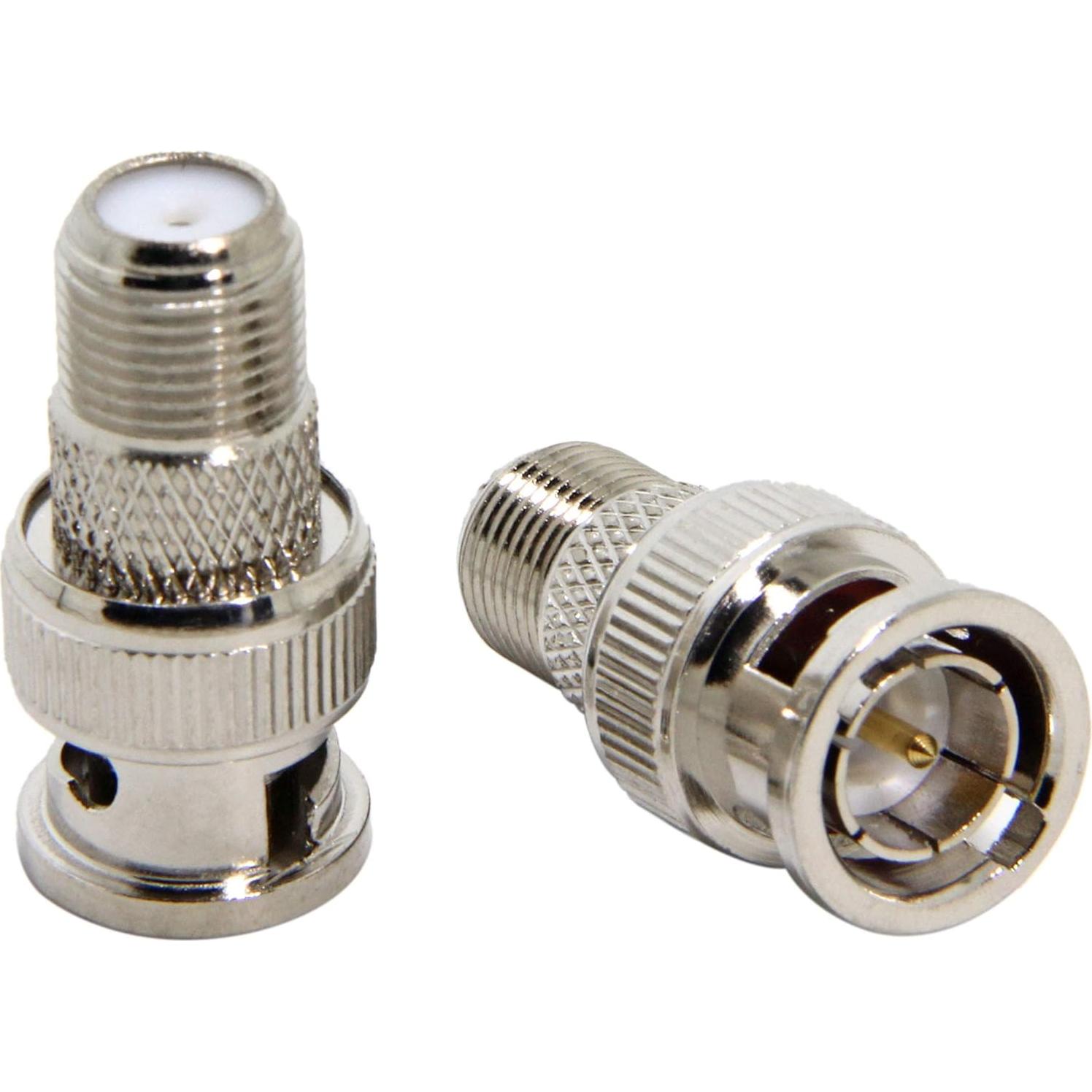 Adaptador BNC a F - Paquete de 5 - Conector Coaxial RG6 RG59